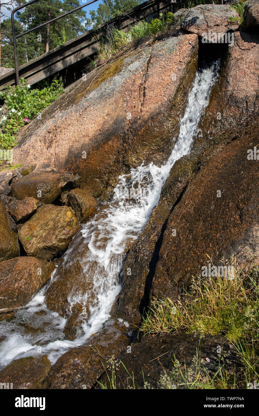 Landschaft in Sapokka Wasser Garten Park in Kotka, Finnland Stockfoto