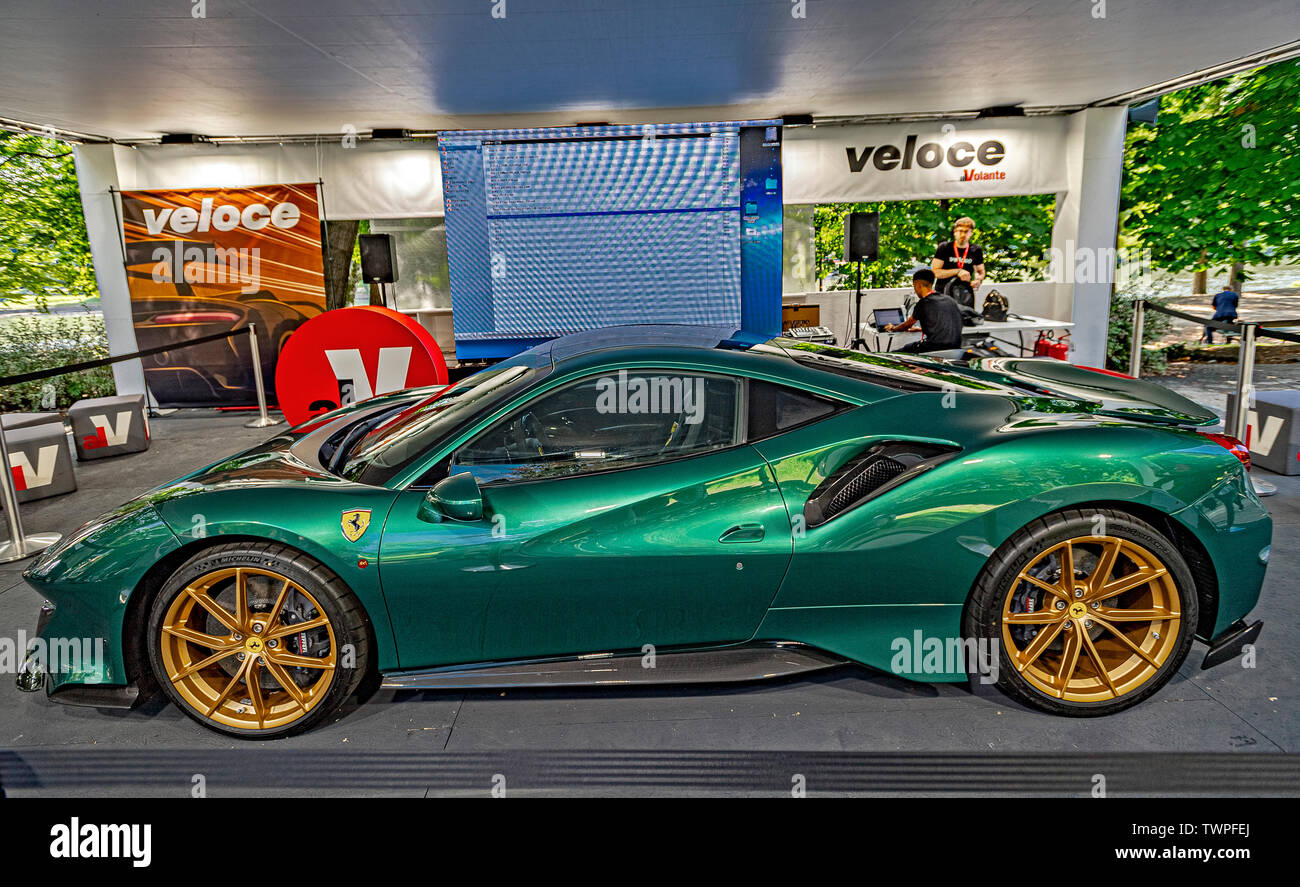 Turin, Piemont, Italien. Am 22. Juni 2019. Italien Piemont Turin Valentino Park Auto Show 2019 - Ferrari Credit: Wirklich Easy Star/Alamy Live News Credit: Wirklich Easy Star/Alamy leben Nachrichten Stockfoto