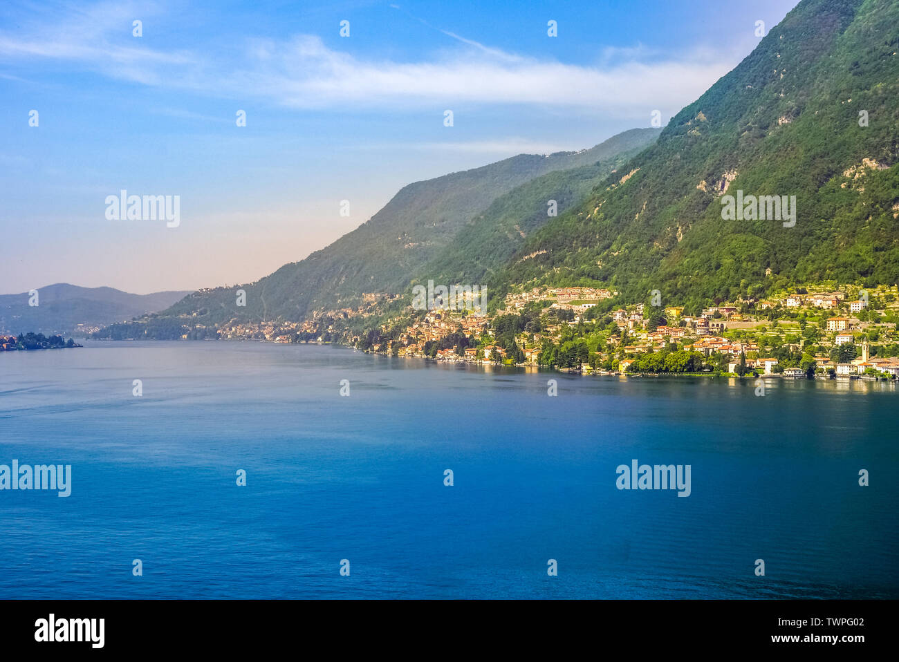 Comer See in Italien Stockfoto