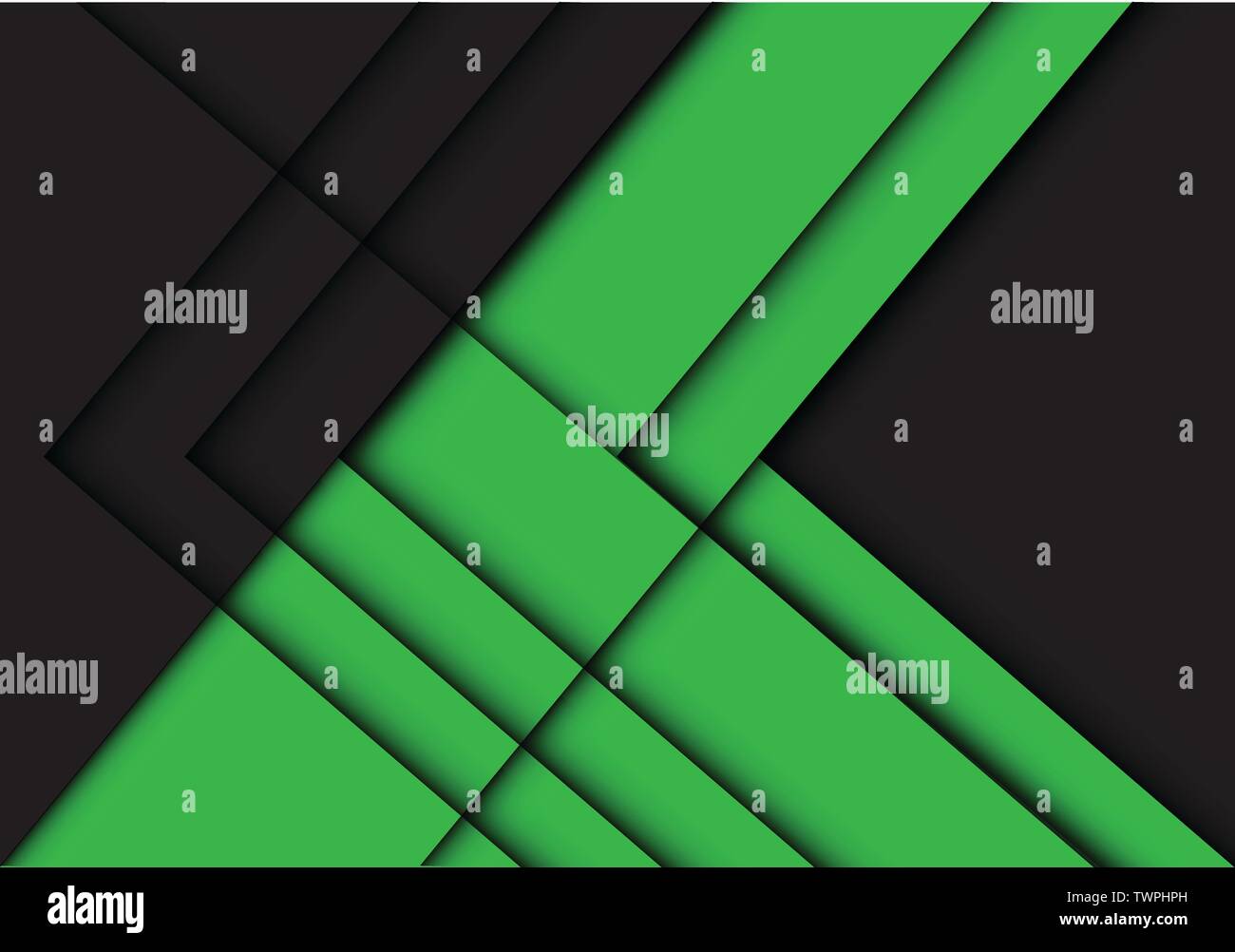 Abstrakt Grün schwarze Linie Pfeil Schatten Richtung Design moderne futuristischen Hintergrund Vector Illustration. Stock Vektor