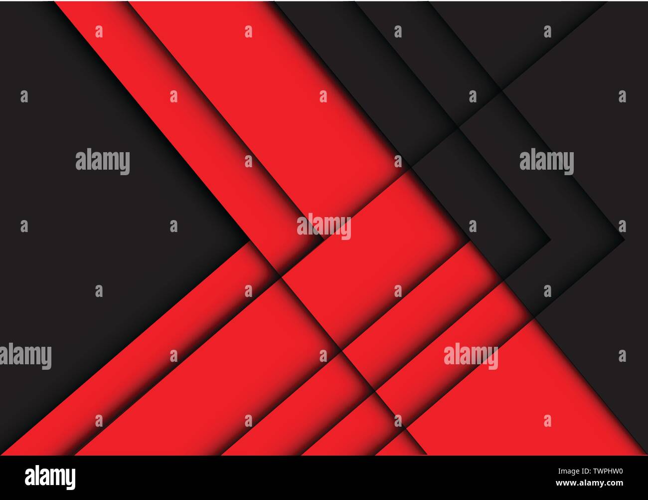 Abstrakt rot schwarze Linie Pfeil Schatten Richtung Design moderne futuristischen Hintergrund Vector Illustration. Stock Vektor