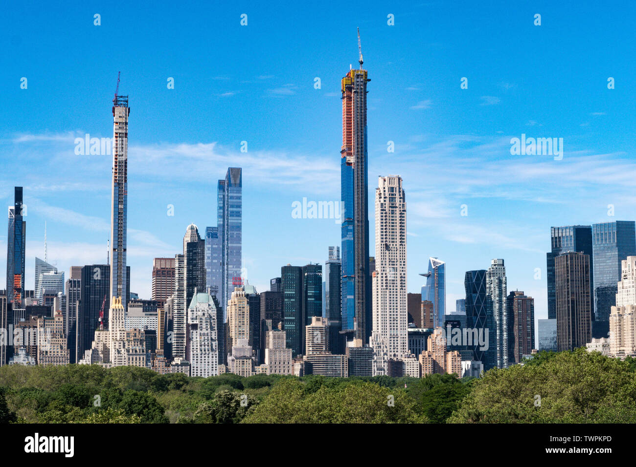 Skyline wie gesehen vom Central Park, NYC, USA Stockfoto