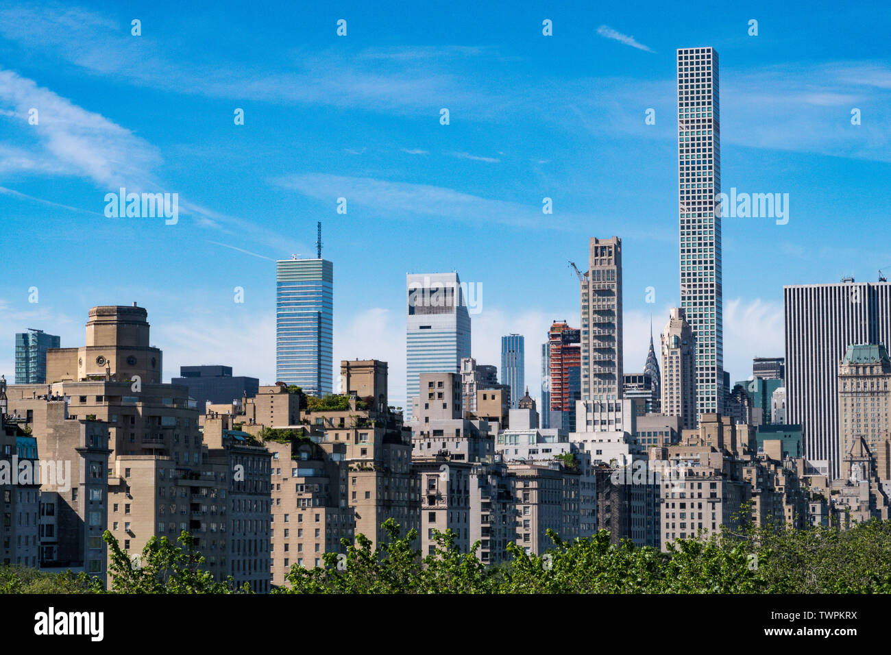 Skyline wie gesehen vom Central Park, NYC, USA Stockfoto