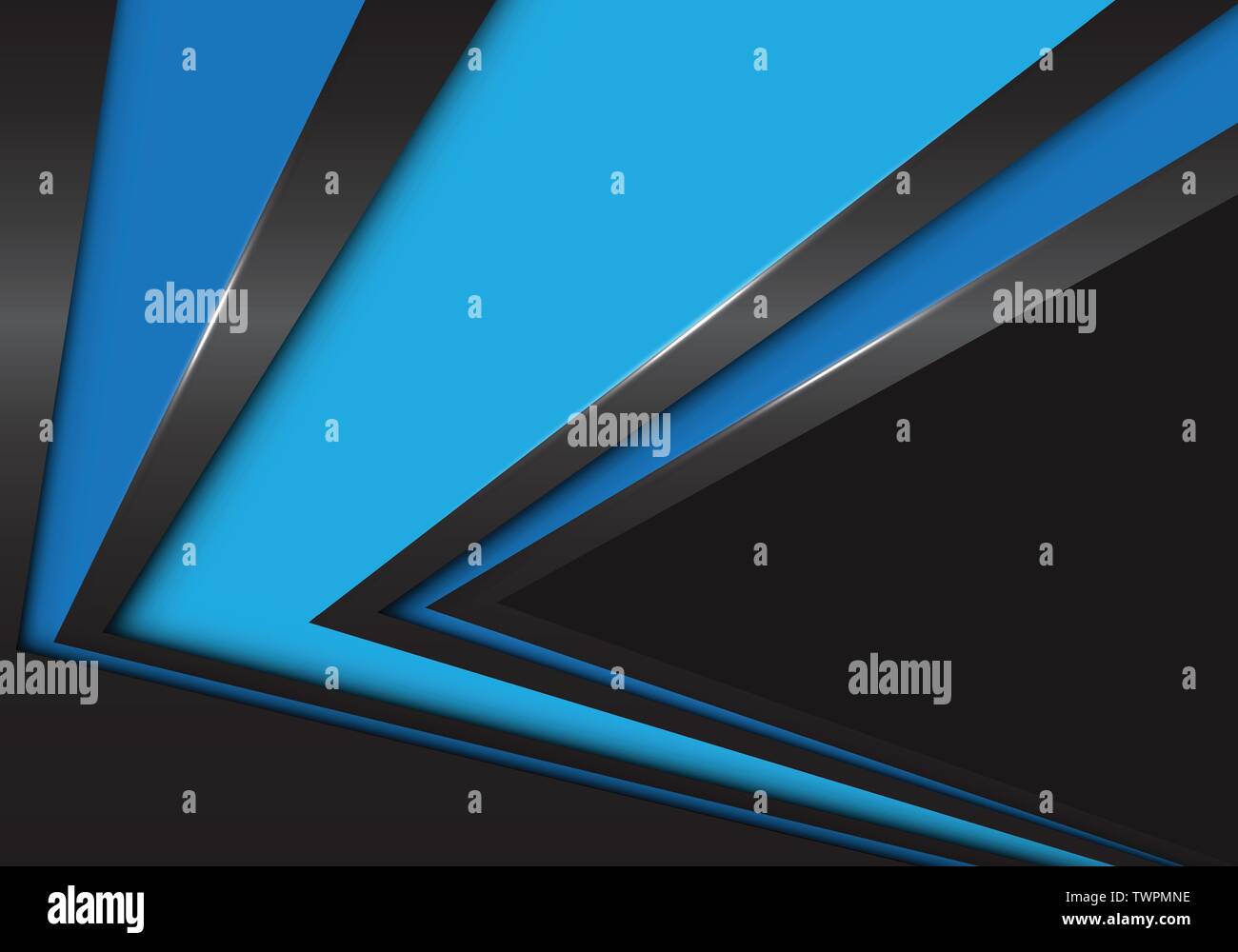 Abstrakt Blau Pfeil Geschwindigkeit Richtung auf schwarzem Design moderne futuristischen Hintergrund Vector Illustration. Stock Vektor