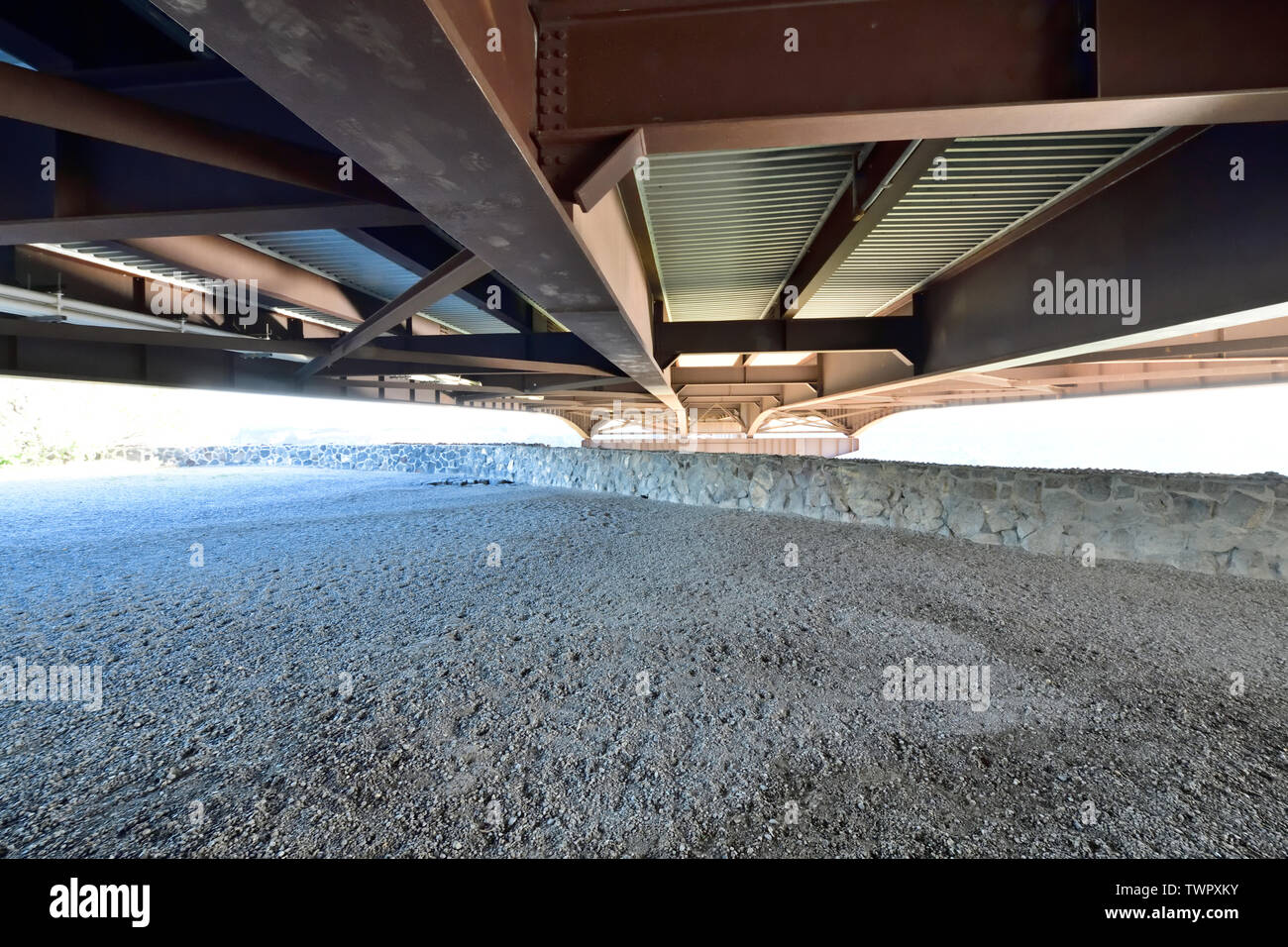 Unter dem Perrine Bridge Stockfoto