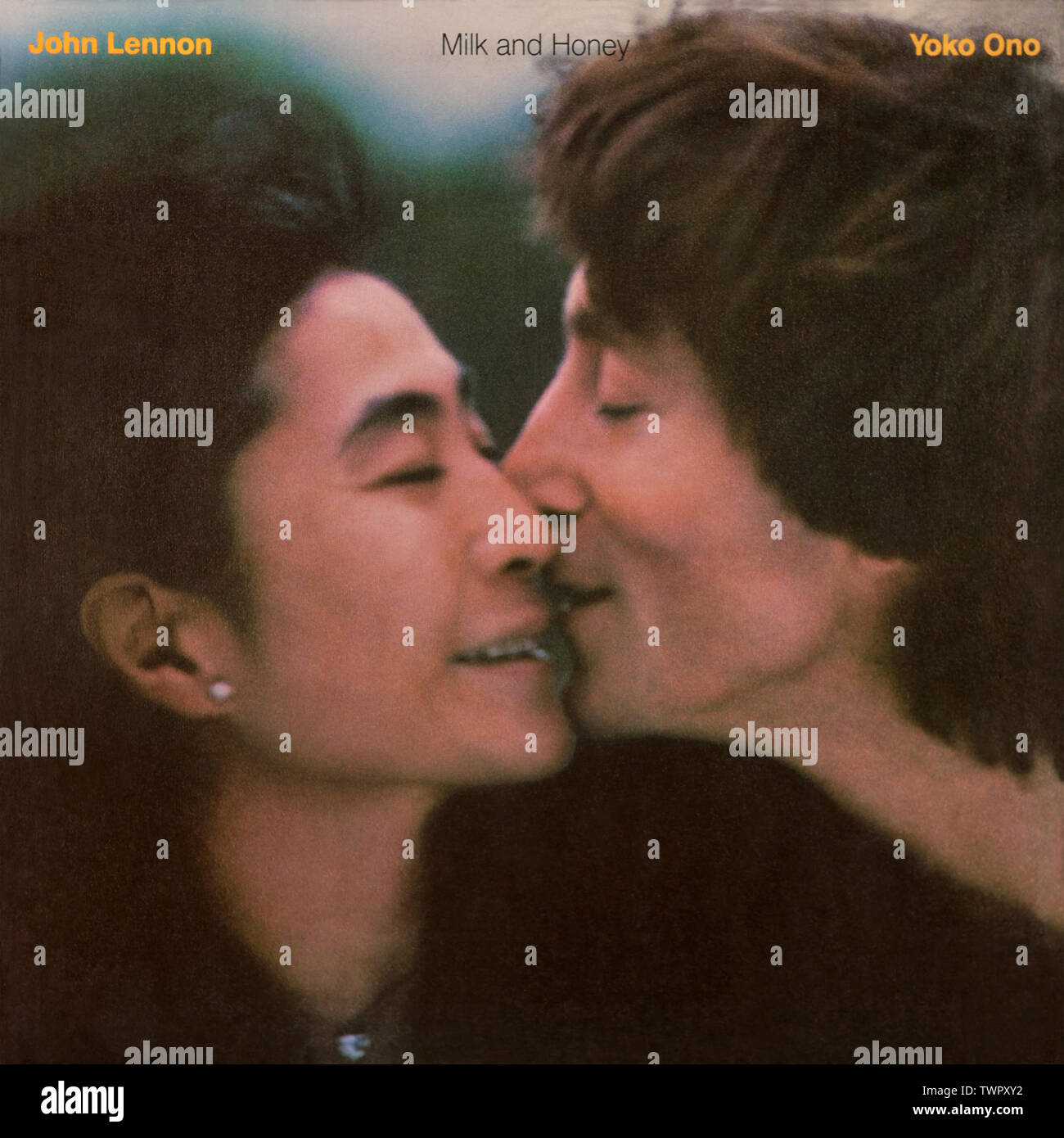 John Lennon & Yoko Ono - original Vinyl Album Cover - Milk and Honey - 1984 Stockfoto