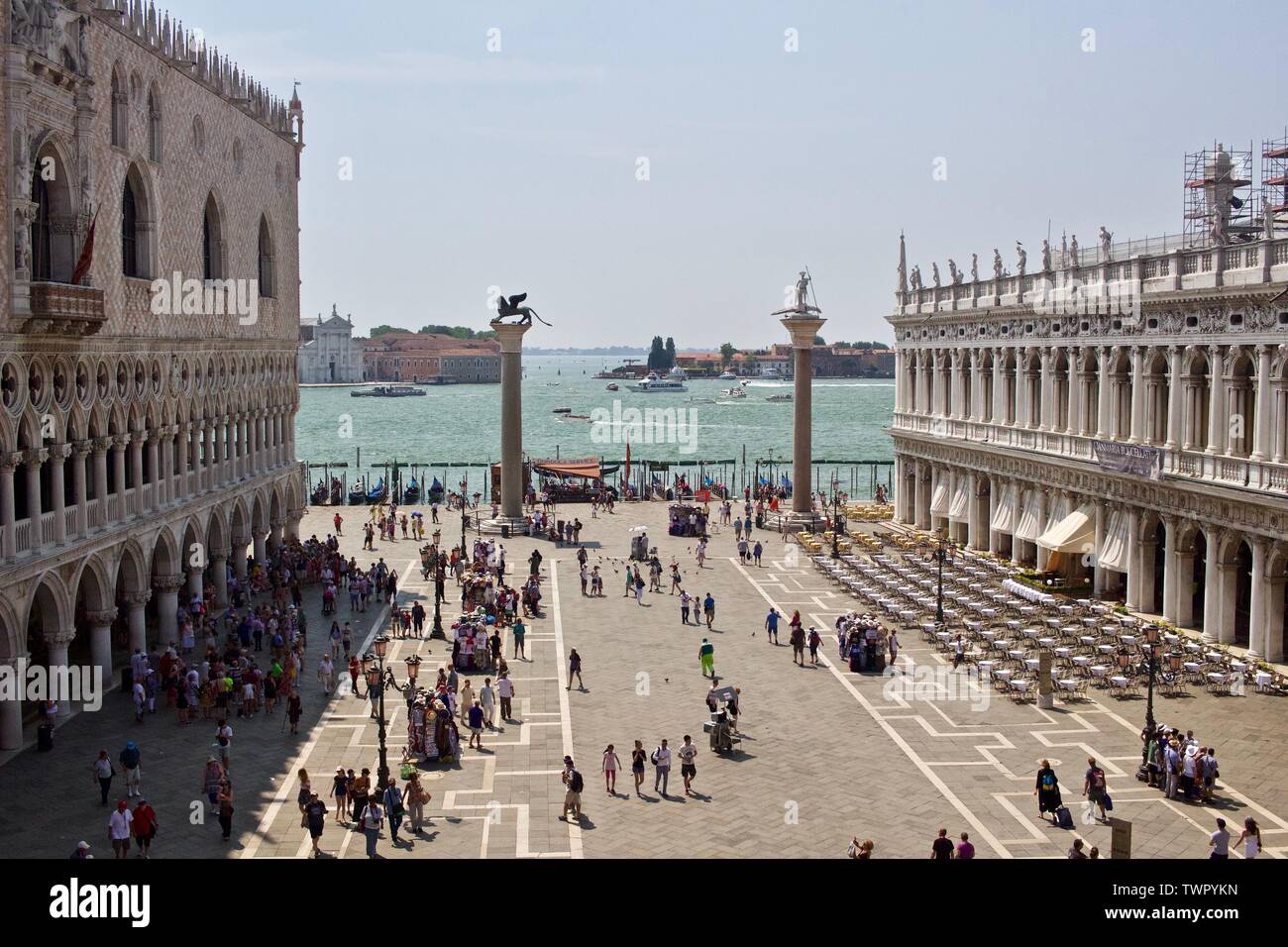 Aussicht von der Kathedrale San Marco Stockfoto