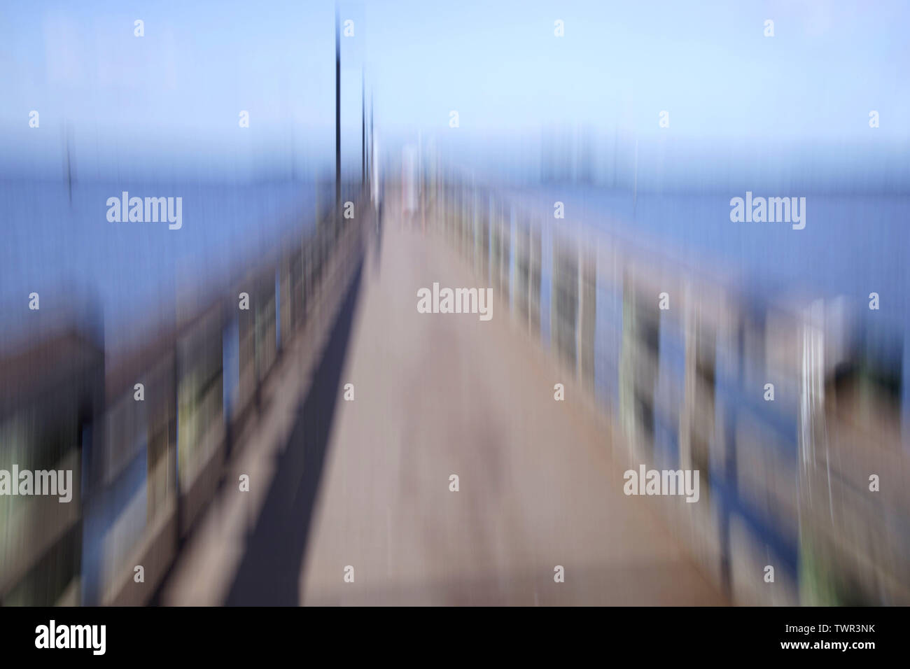 Abstrakte impressionistische Ansicht der Fishing Pier in tropischen Charlotte Harbor, Florida Stockfoto