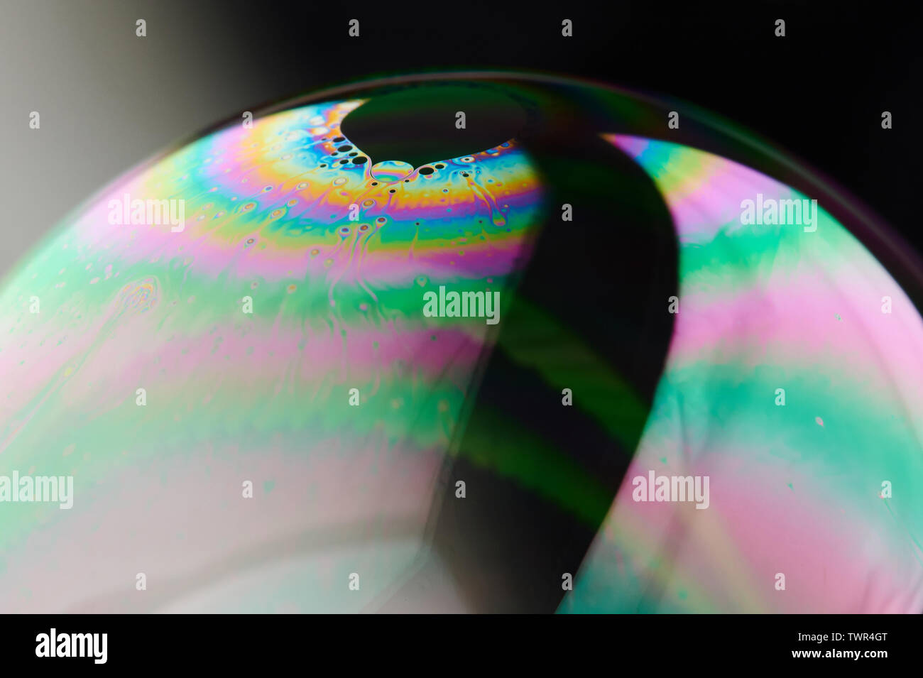 Flüssige ball bunte Oberfläche Makro Nahaufnahme Stockfoto