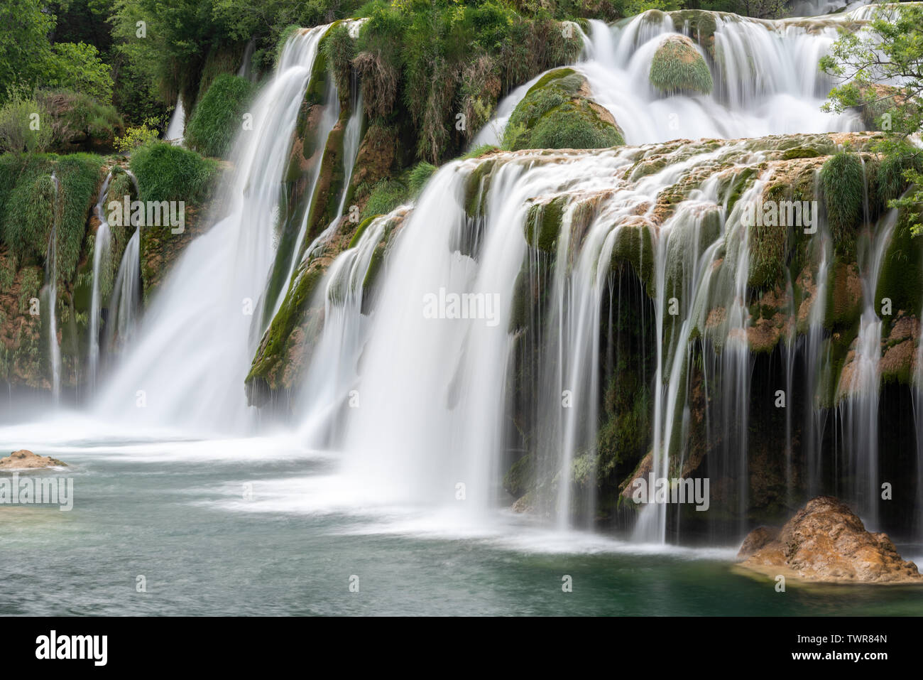 Krka Wasserfälle, Nationalpark Krka, Kroatien, Europa Stockfoto