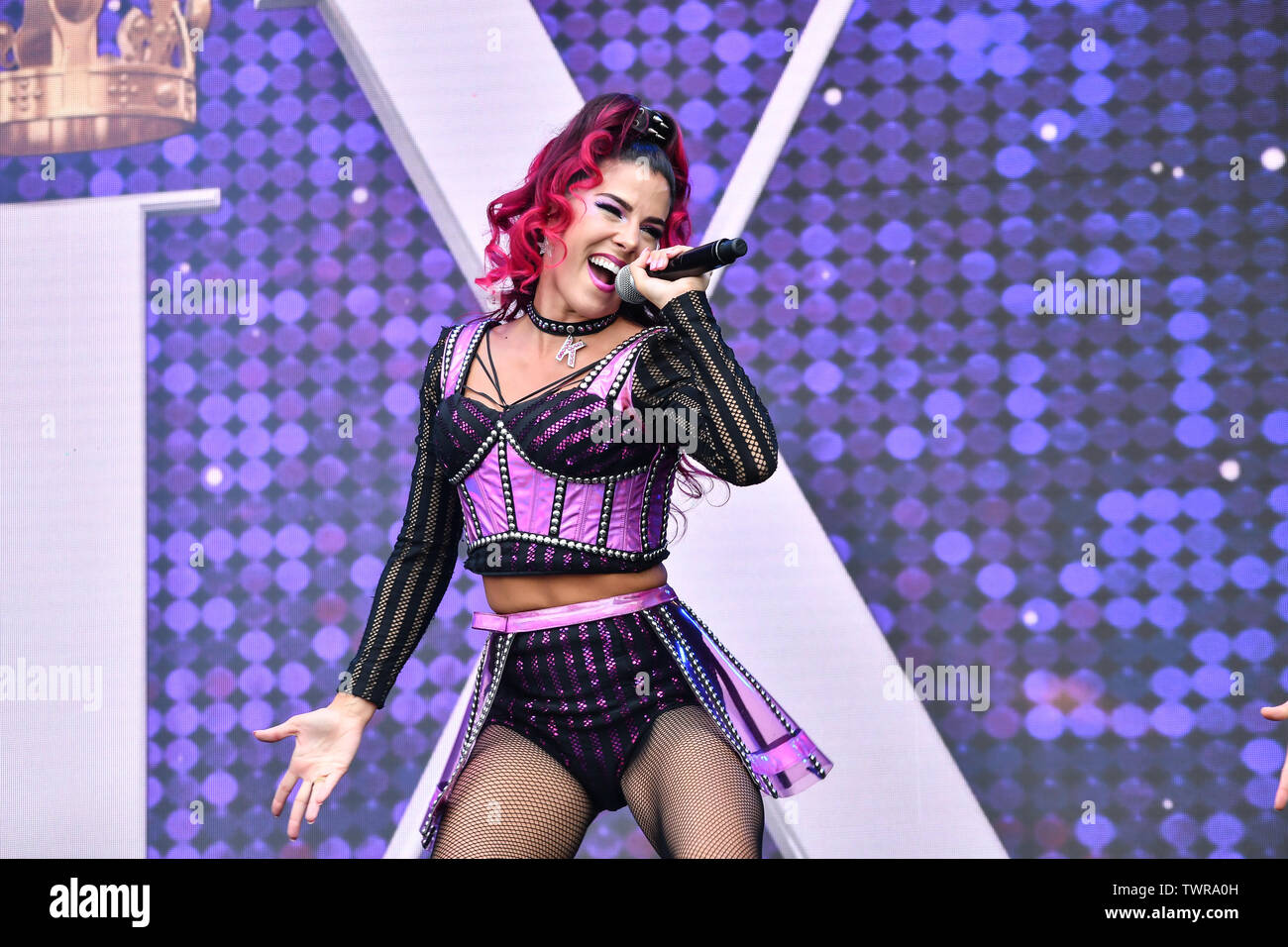 Sechs führt bei West End Live 2019 in Trafalgar Square, am 22. Juni 2019, London, UK. Stockfoto