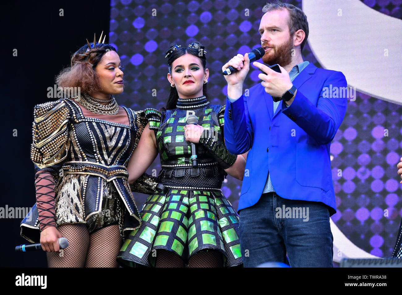 Sechs führt bei West End Live 2019 in Trafalgar Square, am 22. Juni 2019, London, UK. Stockfoto