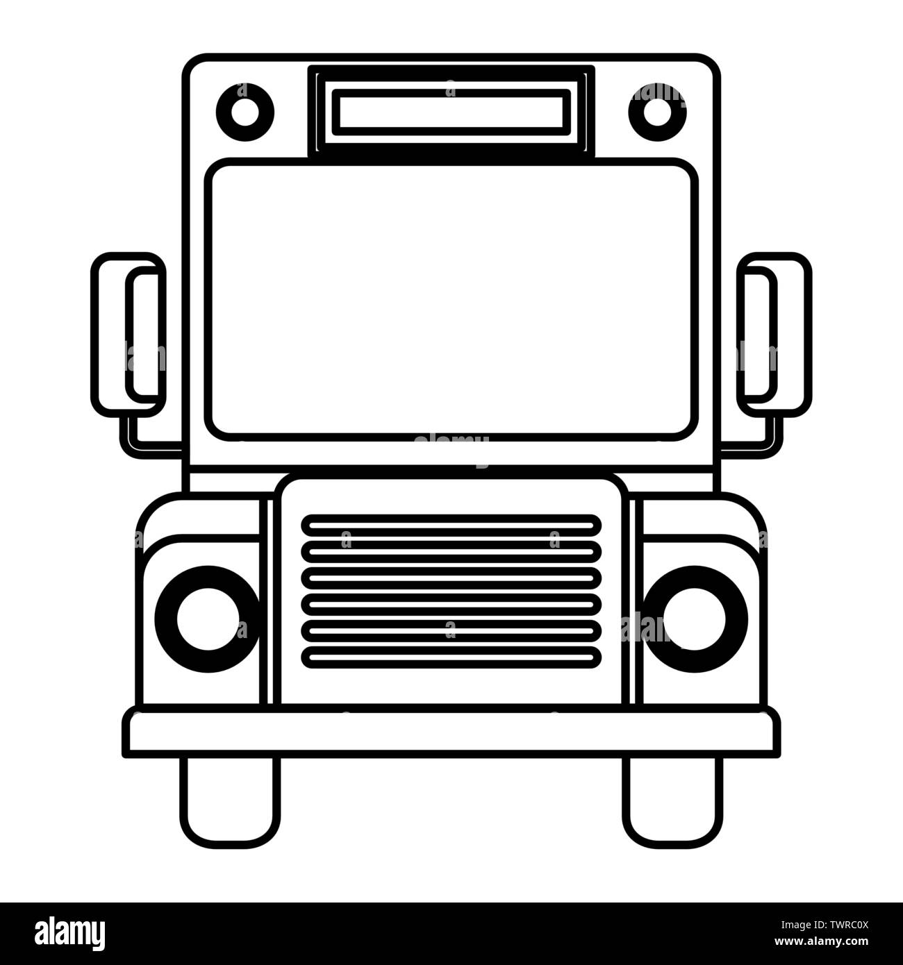 Schulbus-Verkehr isolierten Symbol Stock Vektor