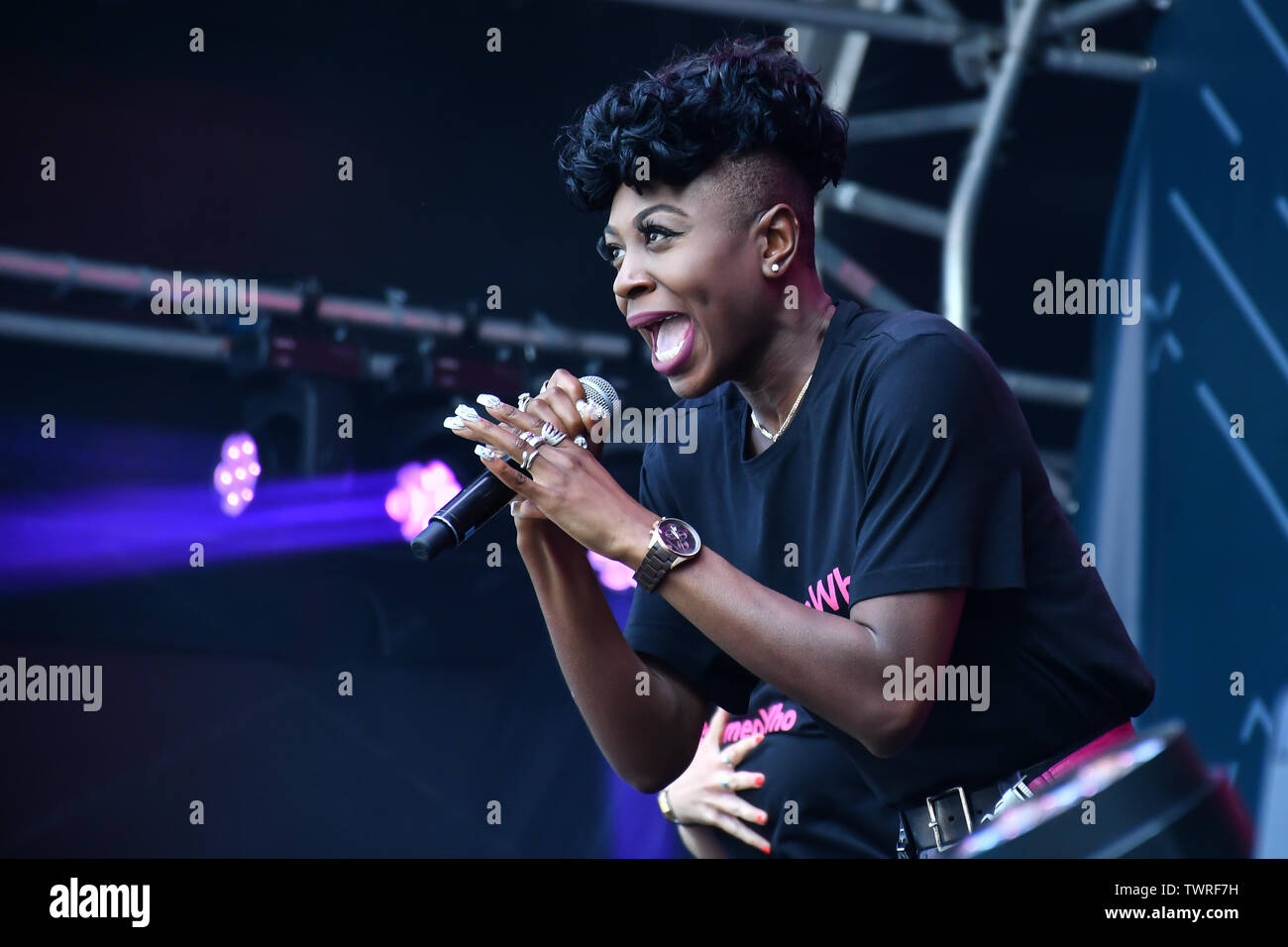 & Julia führt bei West End Live 2019 in Trafalgar Square, am 22. Juni 2019, London, UK. Stockfoto