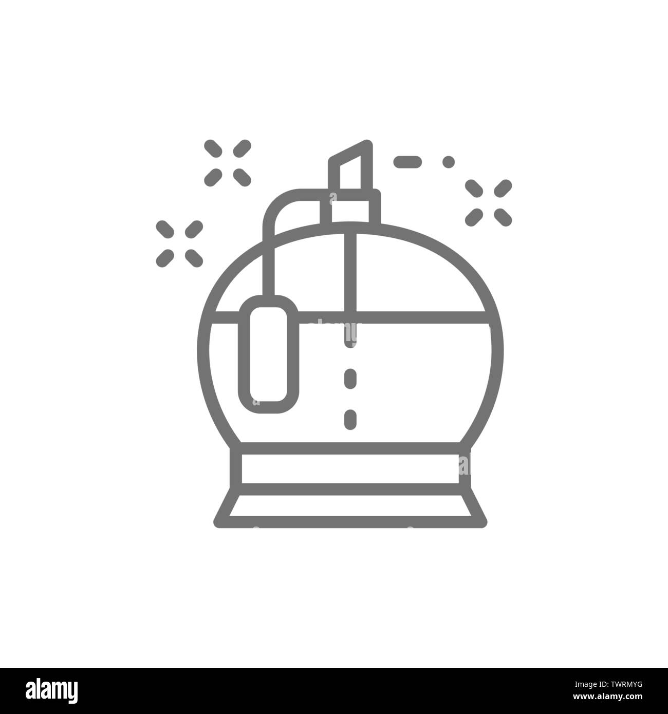 Französische Parfums, Eau de Toilette Symbol Leitung. Stock Vektor