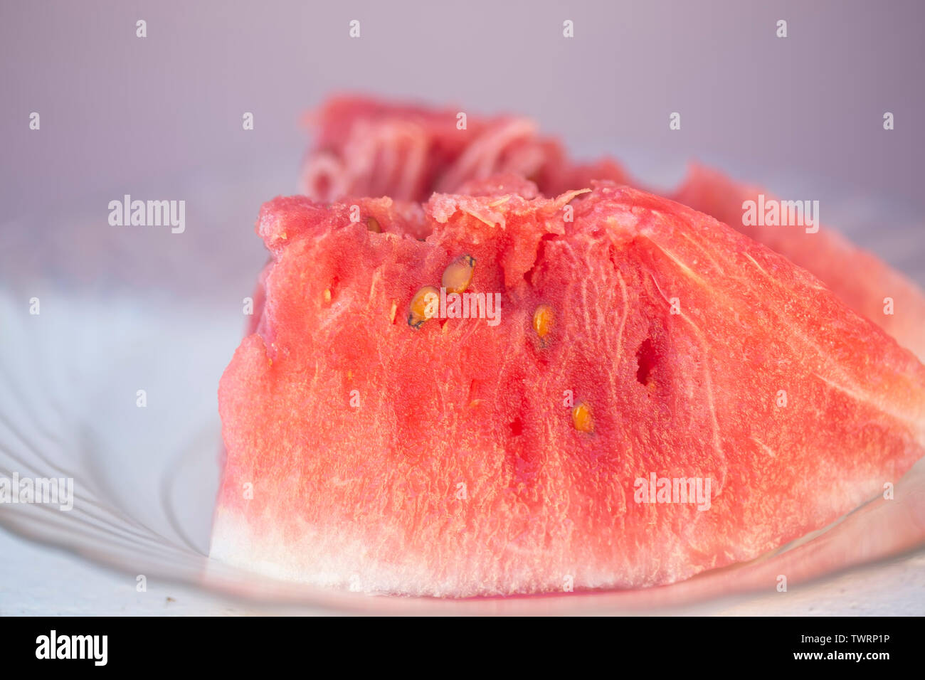 Slice reife saftige Wassermelone. Stockfoto