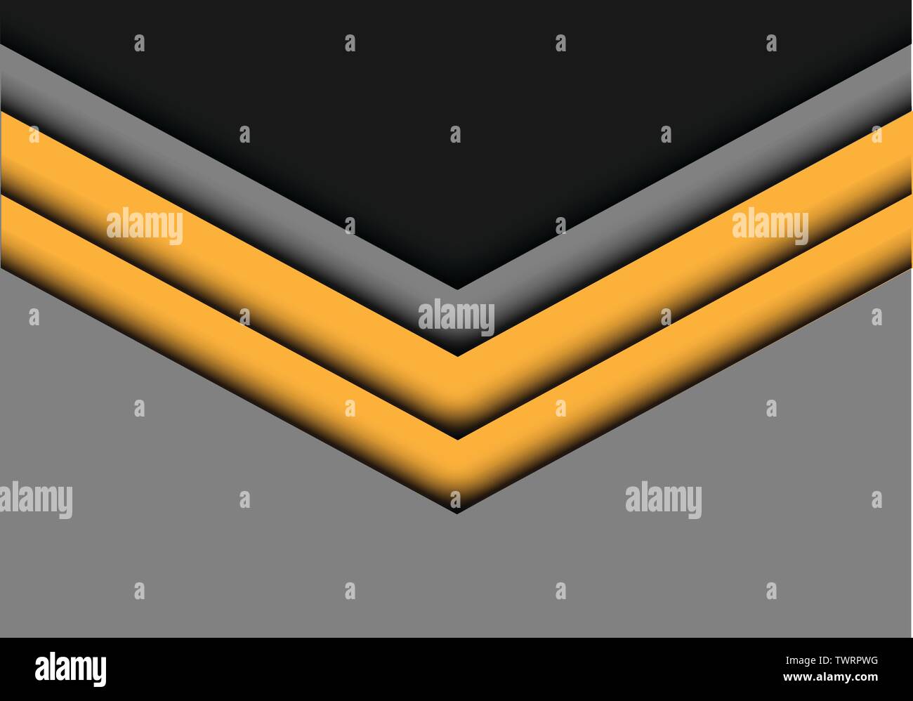 Abstrakt gelb grau Pfeil überlappen auf schwarzem Design moderne futuristische Hintergrund Vektor-Illustration. Stock Vektor