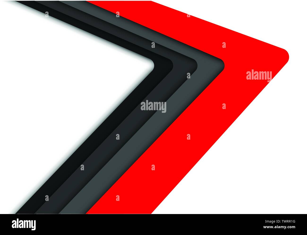 Abstrakt rot grauen Pfeil Geschwindigkeit auf weißem Design moderne futuristischen Hintergrund Vector Illustration. Stock Vektor