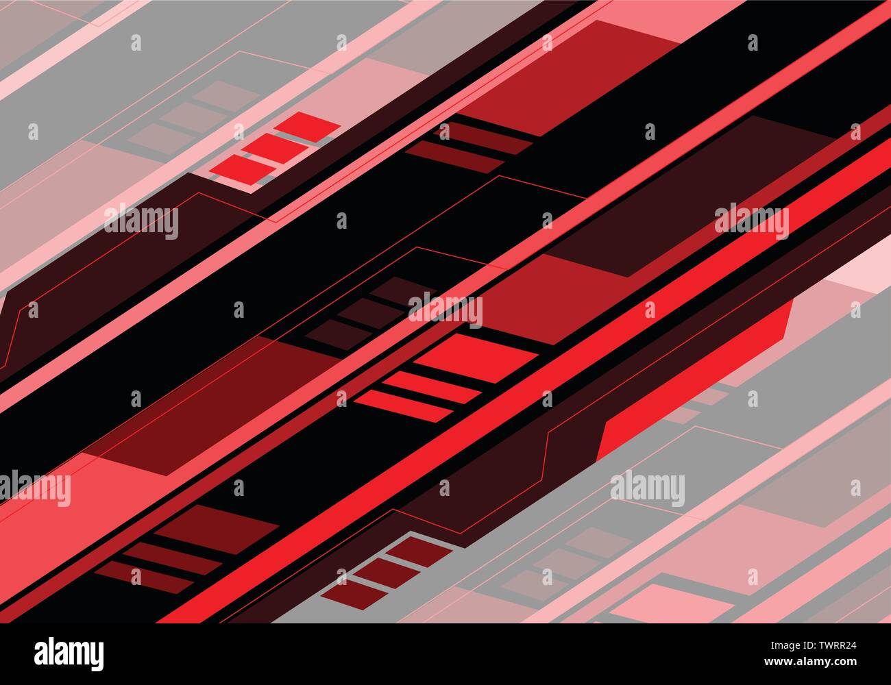 Abstrakt rot grau Polygon futuristische Technik Design modern creative Hintergrund Vector Illustration. Stock Vektor