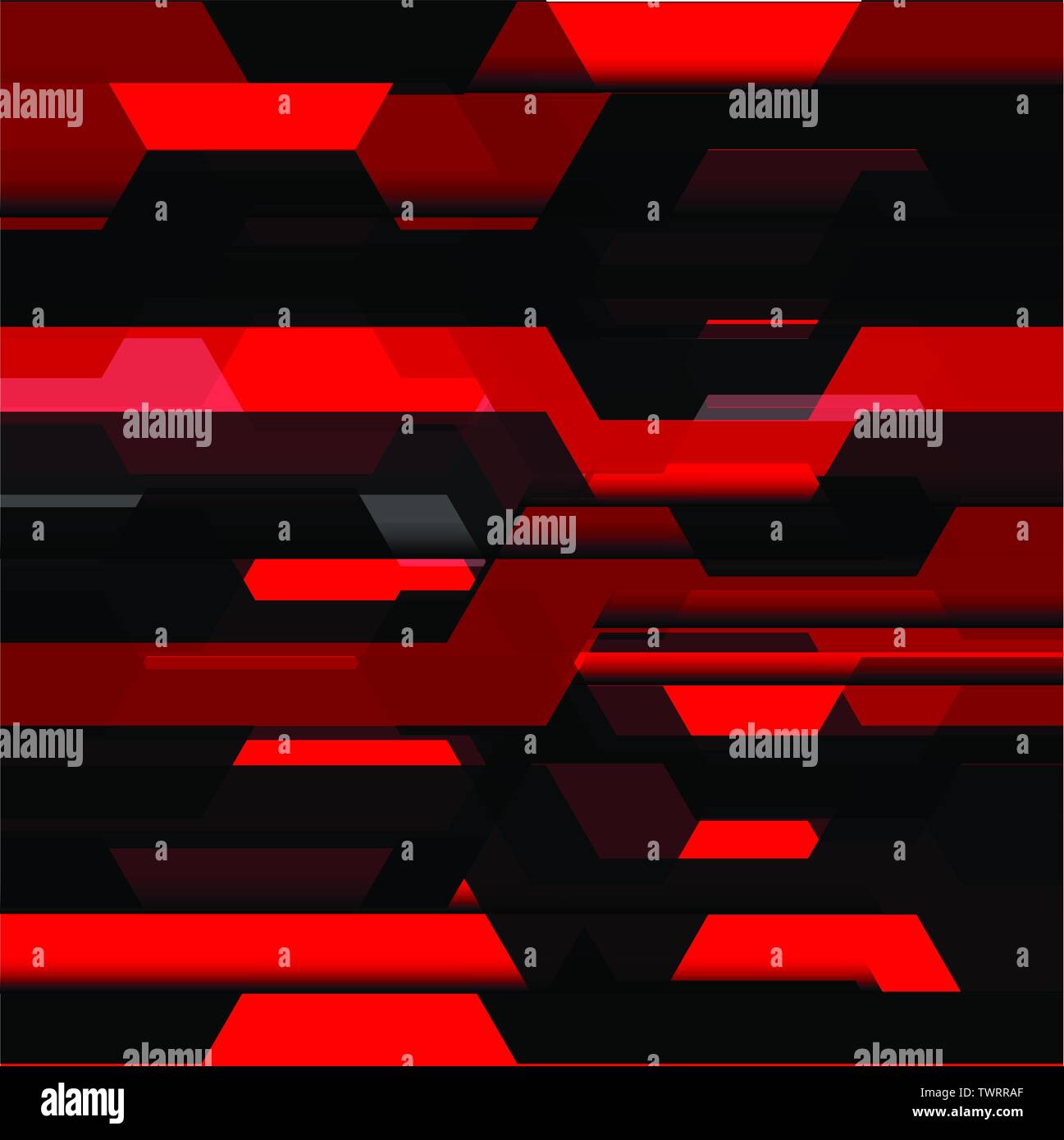 Abstrakt rot schwarz polygon Technologie futuristischen Hintergrund Vector Illustration. Stock Vektor
