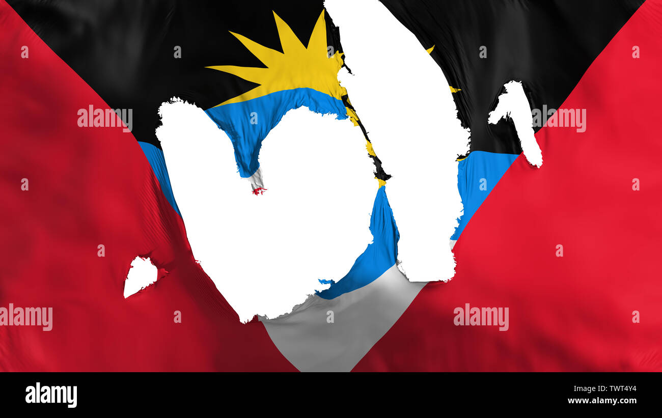 Ragged Antigua und Barbuda Flagge Stockfoto