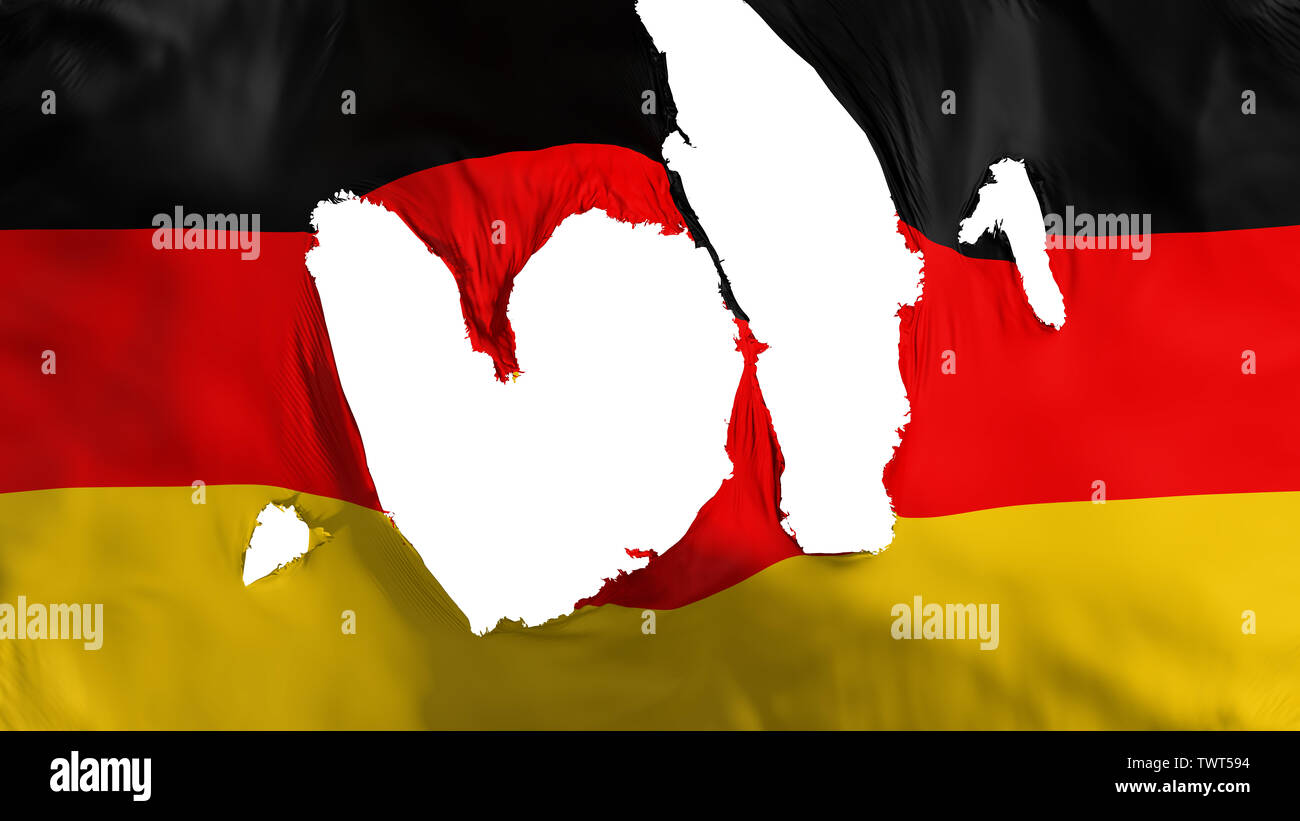 Ragged Deutschland Fahne Stockfoto