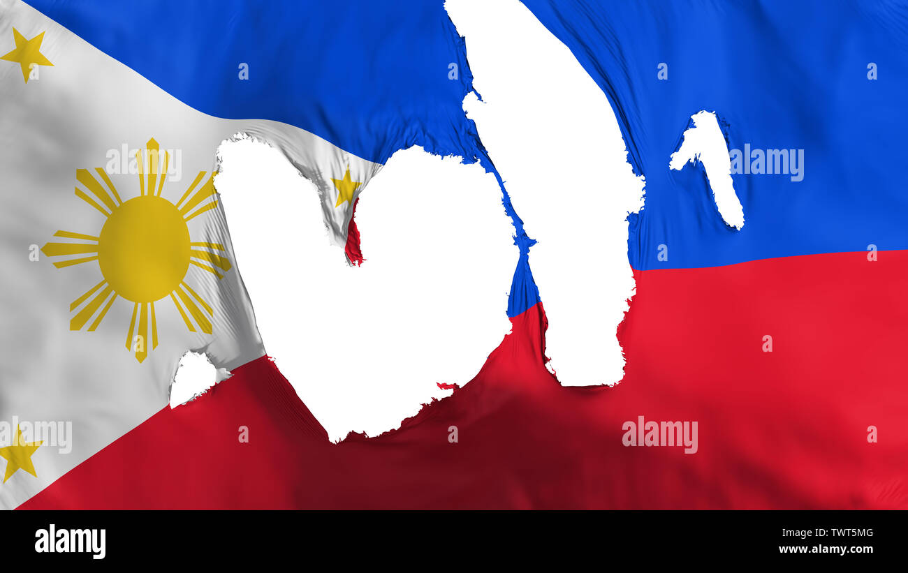 Ragged Philippinen Flagge Stockfoto