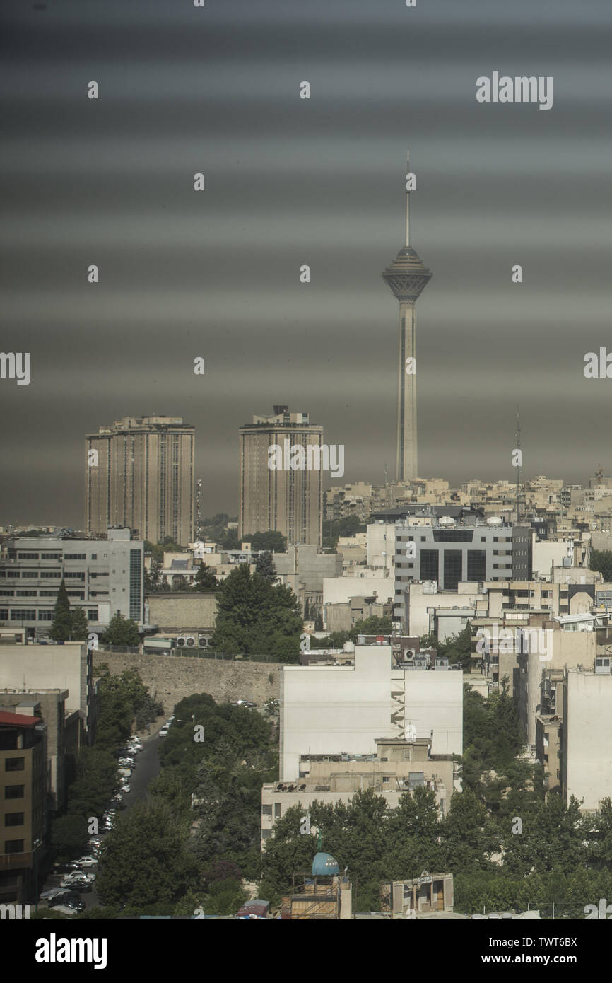 Teheran, Teheran, Iran. 23. Juni 2019. Eine allgemeine Ansicht der iranischen Hauptstadt Teheran. Credit: rouzbeh Fouladi/ZUMA Draht/Alamy leben Nachrichten Stockfoto