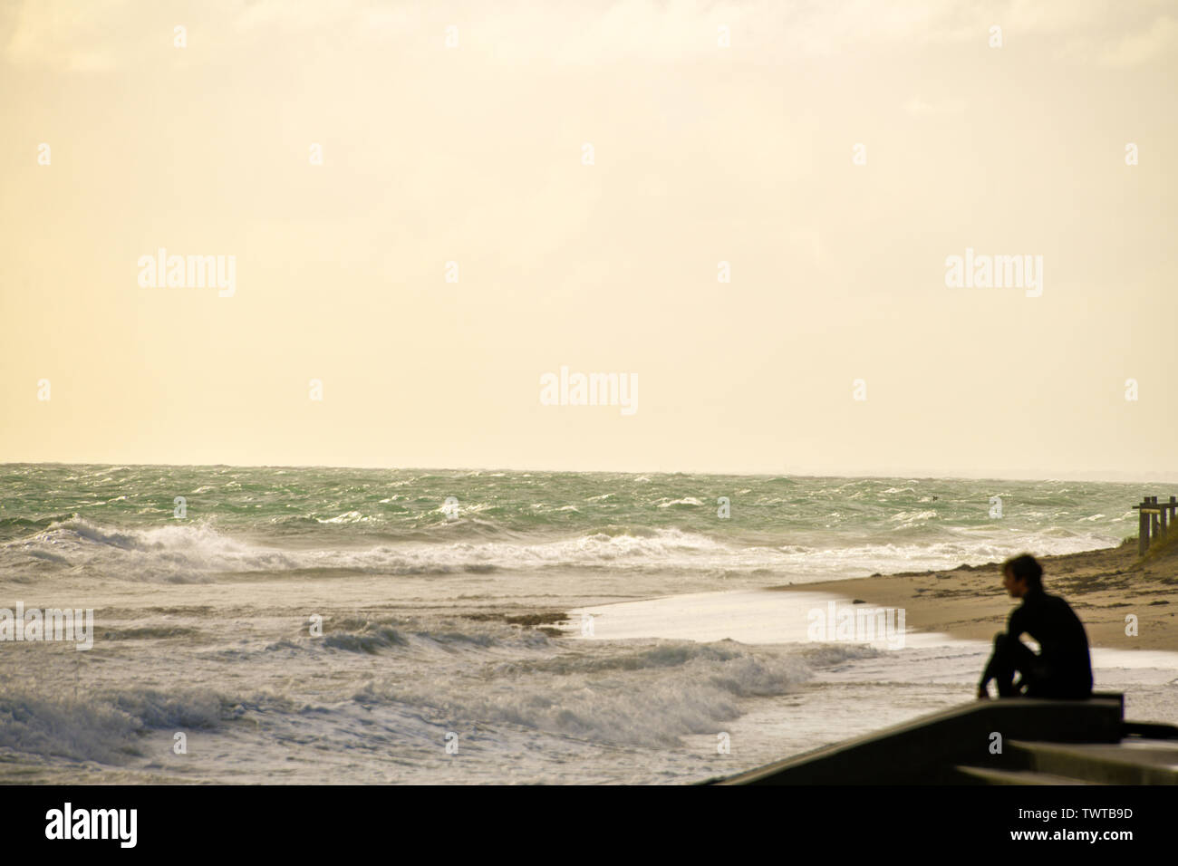 Am Cottesloe Beach Perth Western Australia Surf Stockfoto