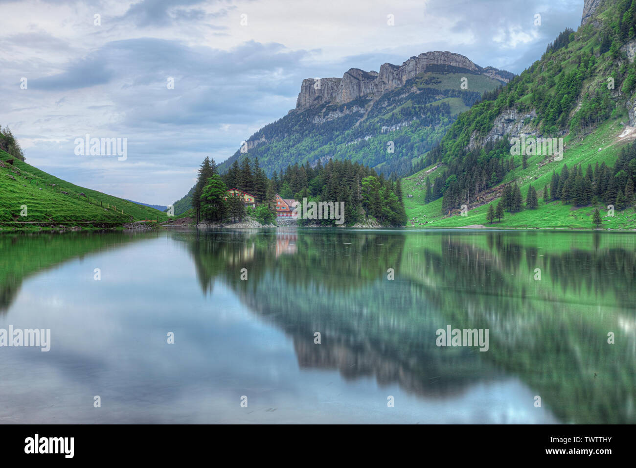 Seealpsee, Wasserauen, Appenzell Innerrhoden, Schweiz, Europa Stockfoto