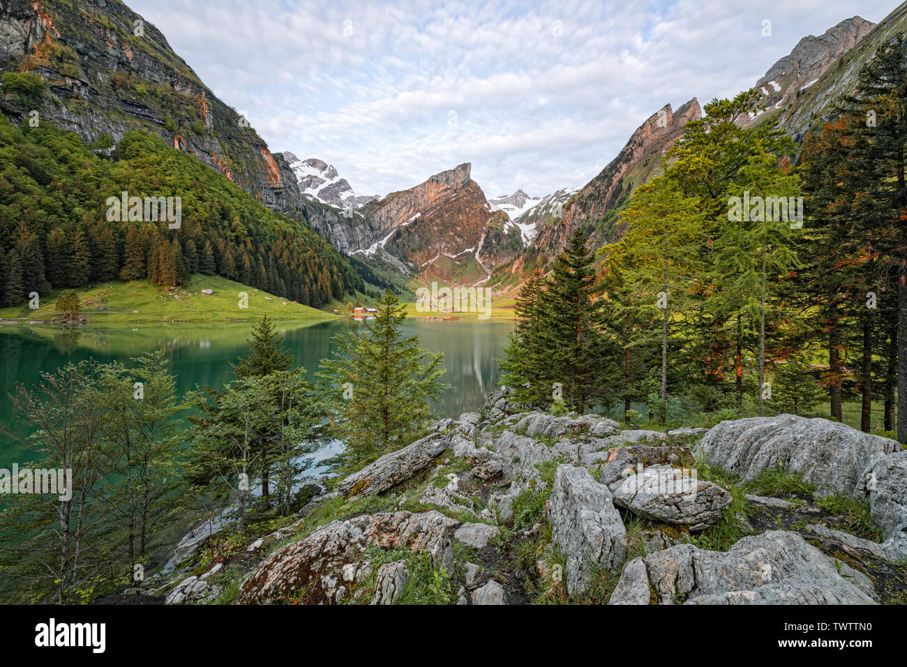 Seealpsee, Wasserauen, Appenzell Innerrhoden, Schweiz, Europa Stockfoto