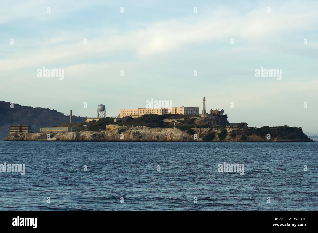 SAN FRANCISCO, California, United States - Jun 25th, 2018: Alcatraz, die Stillen kalten Gefängnis in der San Francisco Bay. Stockfoto