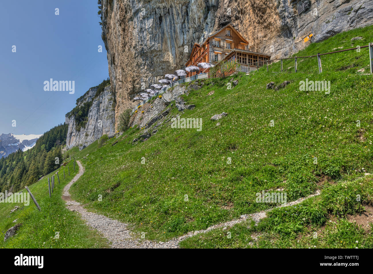 Aescher, Ebenalp, Wasserauen, Appenzell Innerrhoden, Schweiz, Europa Stockfoto