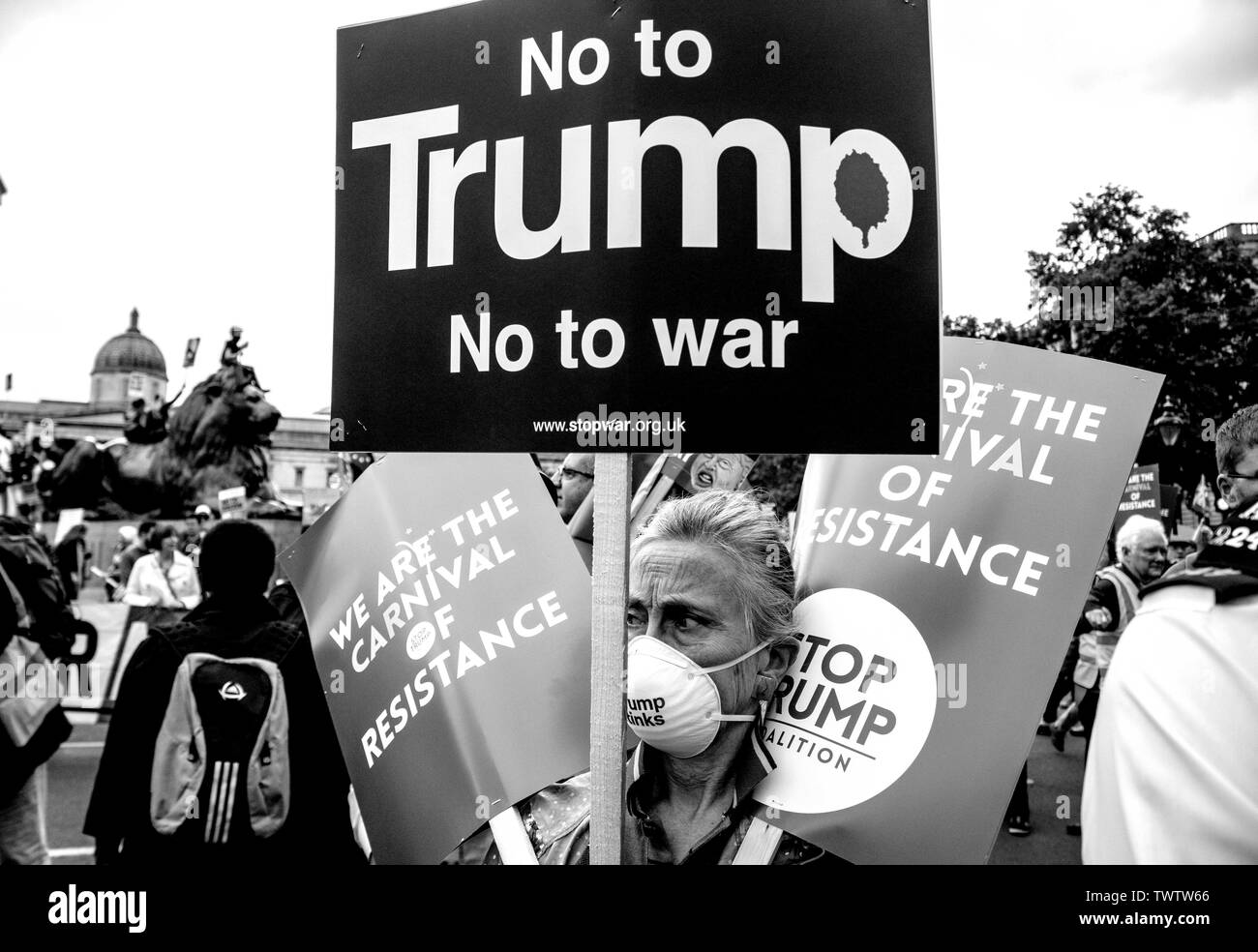 Donald Trump Protest in London Stockfoto