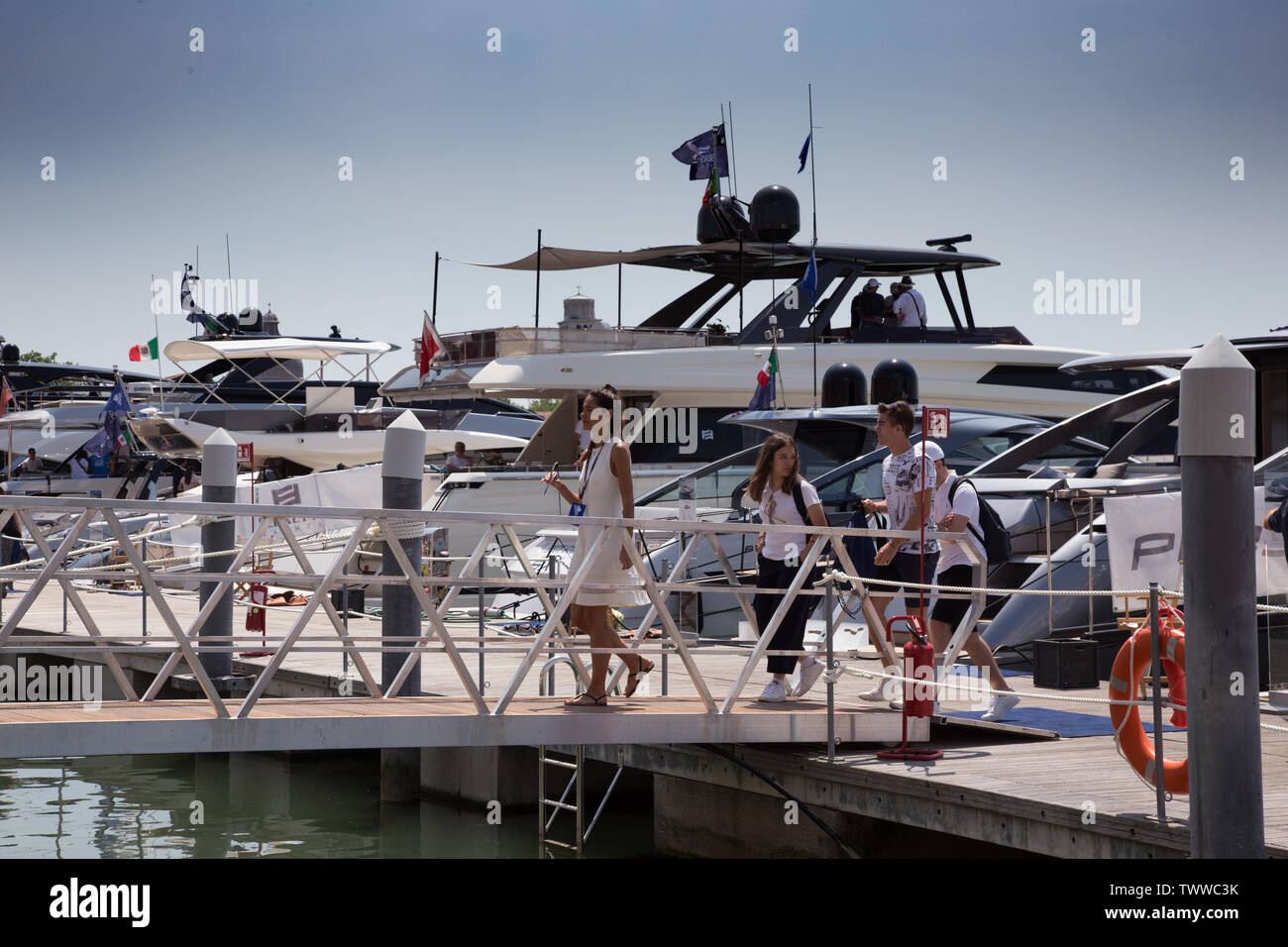 Die 2019 Ausgabe des Salone Nautico Venezia yachting Expo Stockfoto