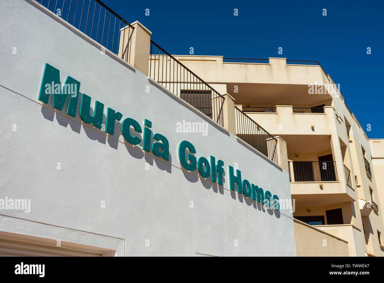 Murcia Golf Häuser in Sucina, Murcia, Spanien, Europa. Immobilienmakler. Costa Blanca Immobilien Agentur in der Nähe der Golfplätze Stockfoto