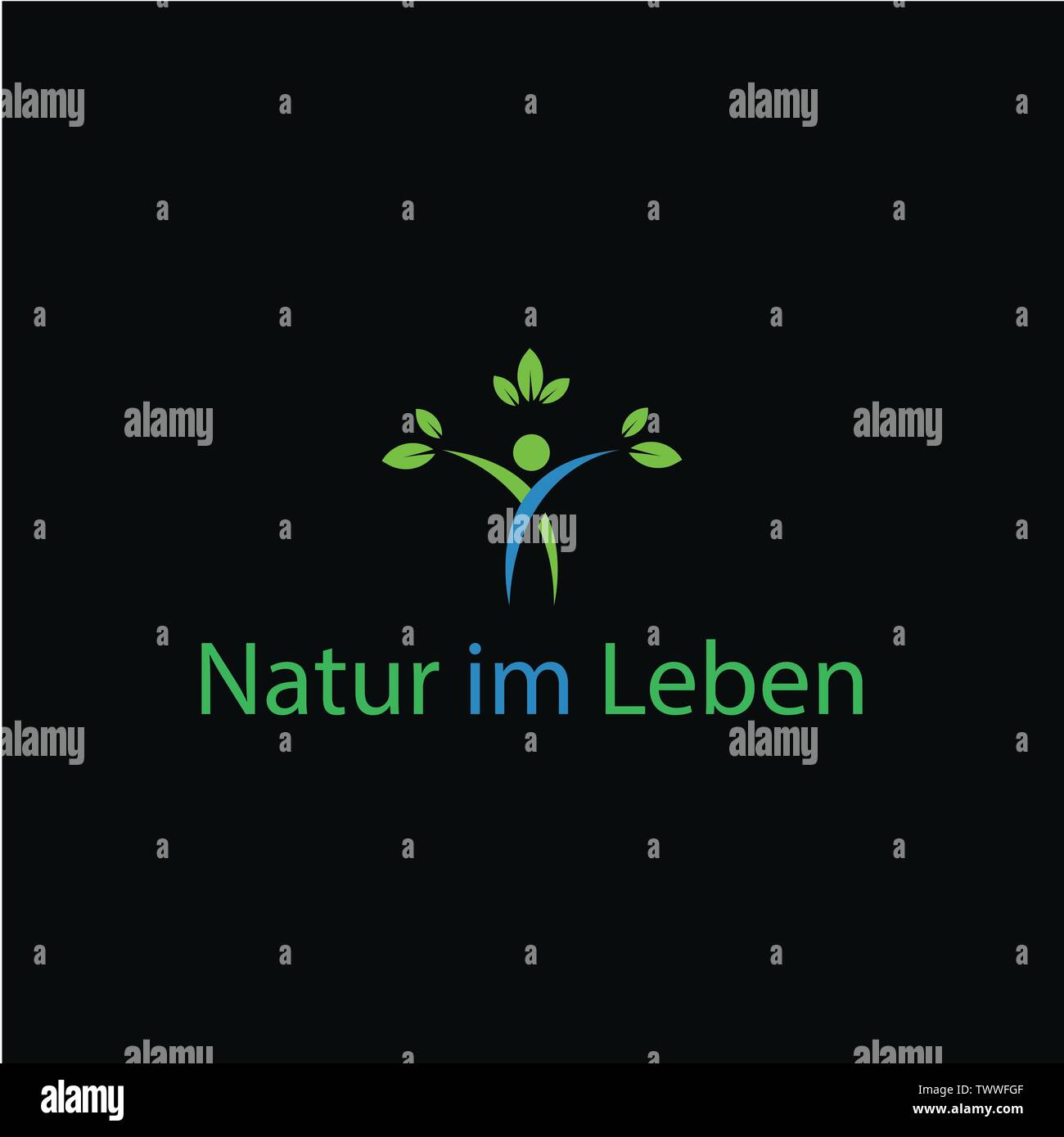 Natur Logo Design Vector in Illustrator Stock Vektor