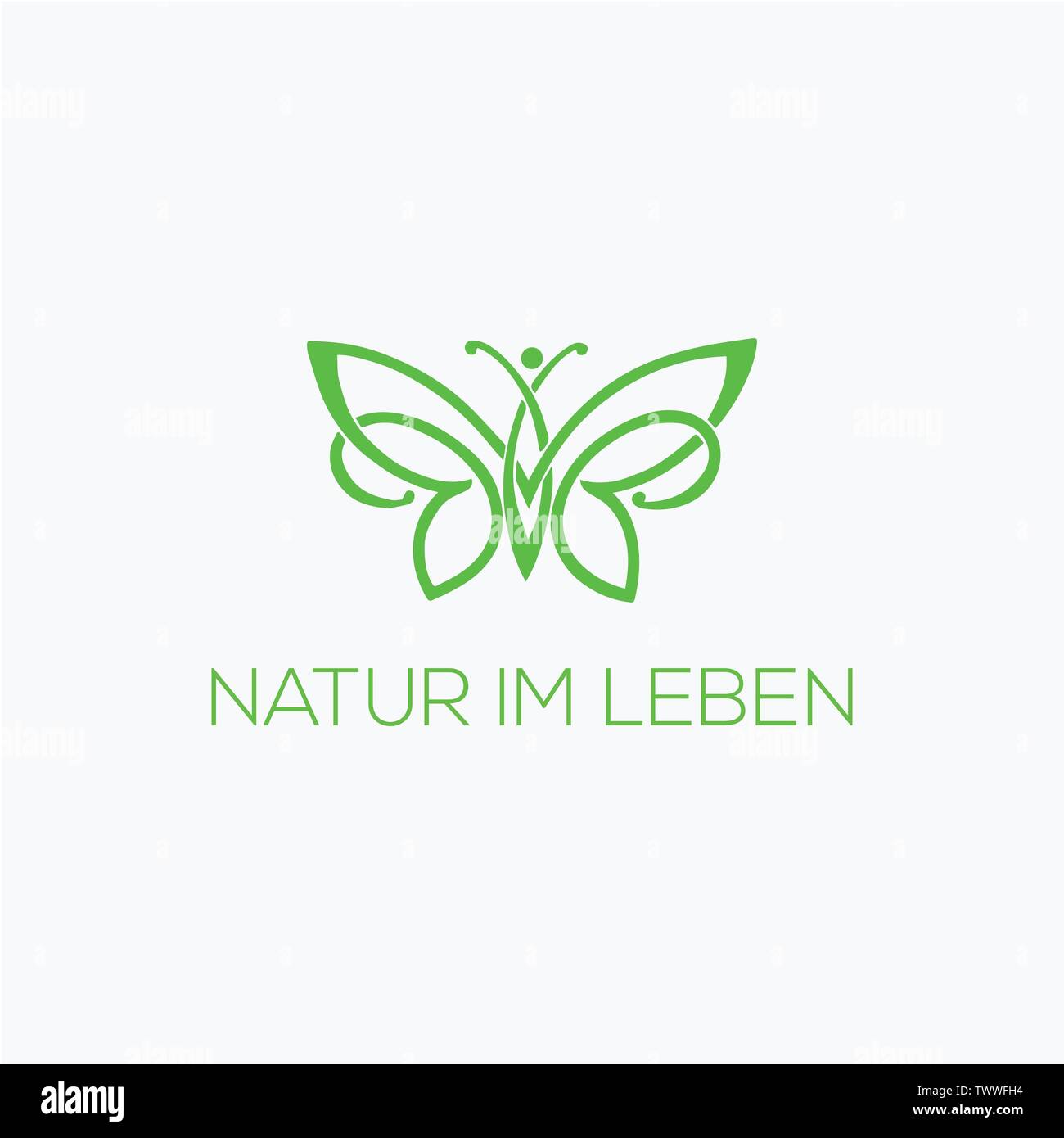 Natur Logo Design Vector in Illustrator Stock Vektor