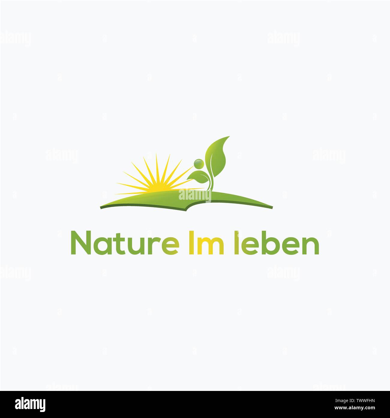 Natur Logo Design Vector in Illustrator Stock Vektor