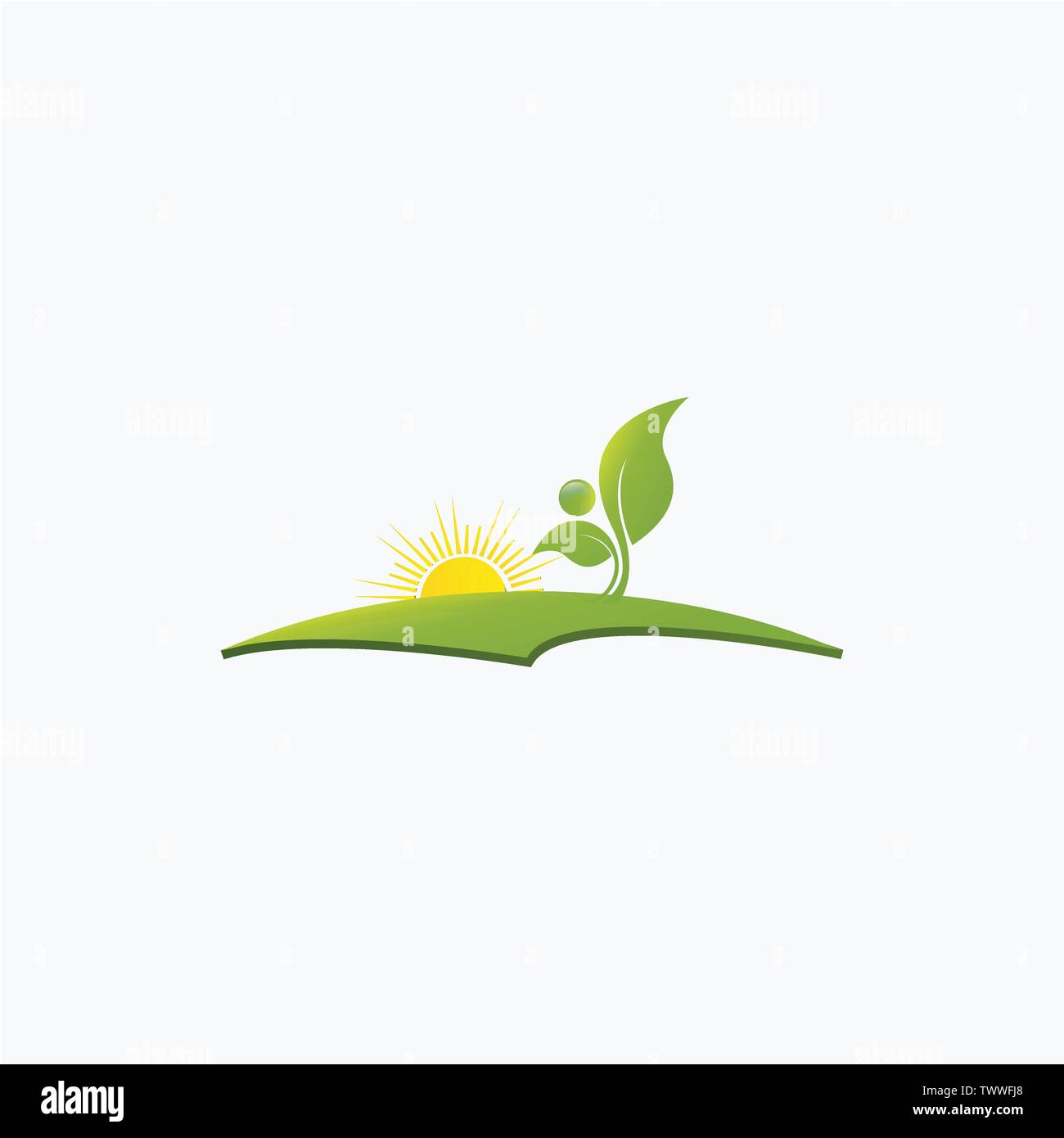 Natur Logo Design Vector in Illustrator Stock Vektor