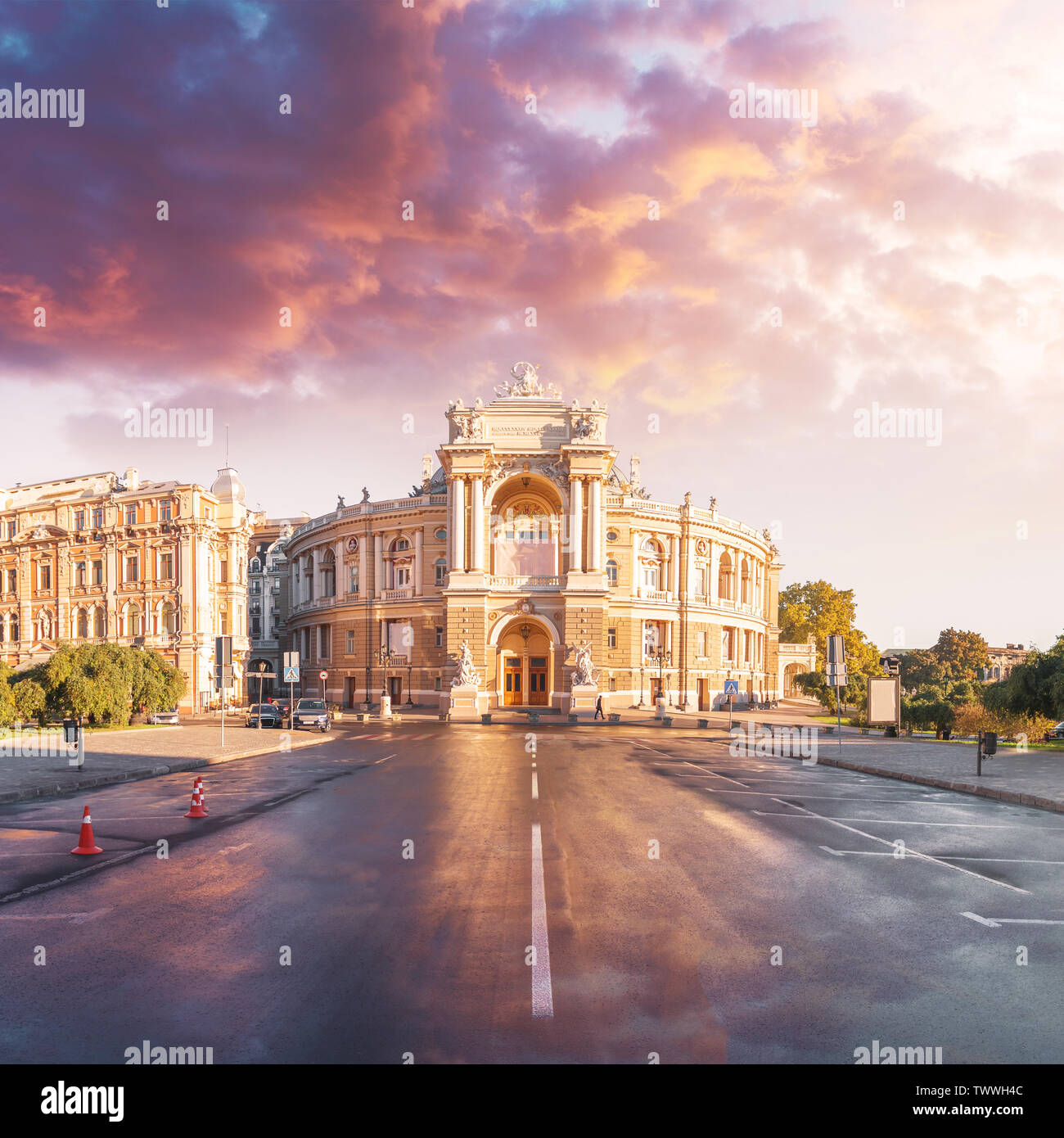 Oper in Odessa, Ukraine. Odessa Staatlichen Akademischen Theater für Oper und Ballett Stockfoto