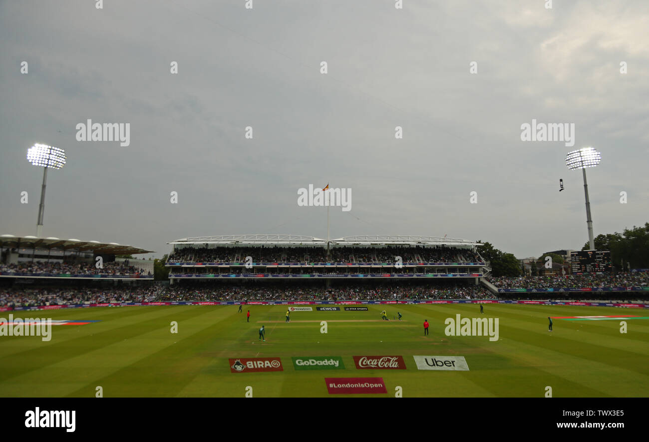 LONDON, ENGLAND. 23. JUNI 2019: Eine allgemeine Ansicht während der Pakistan v Südafrika, ICC Cricket World Cup Match, an den Lords in London, England. Stockfoto