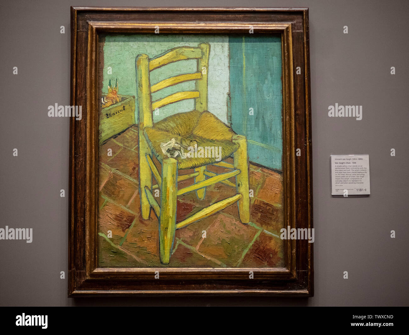 London, 12. Mai 2019: Die National Gallery am Trafalgar Square: Die chiar von Vincent van Gogh Stockfoto