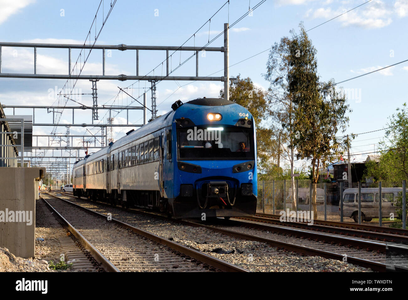 SANTIAGO, CHILE - Oktober 2015: Eine UTS-444 Terrasur Zug Stockfoto