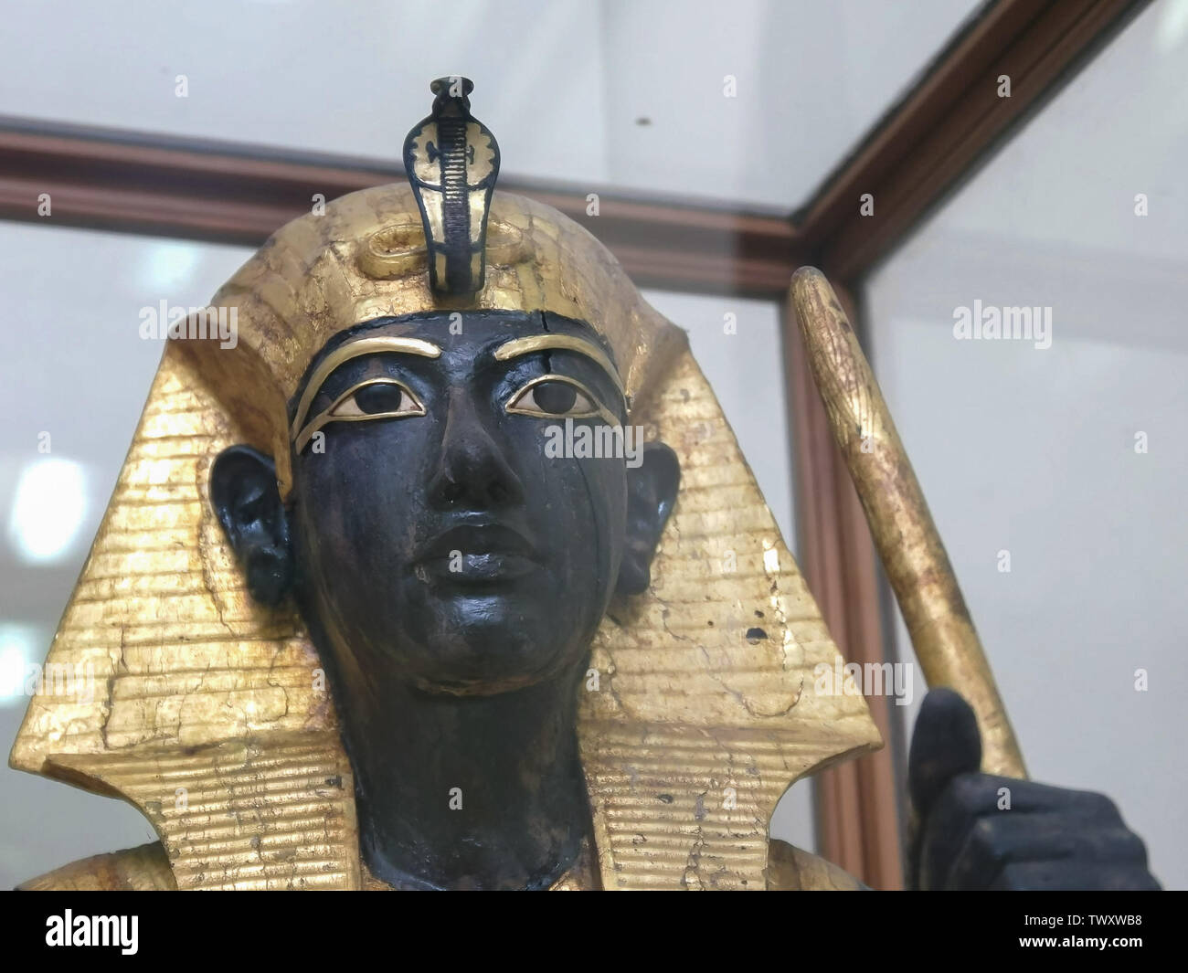 Kairo, Ägypten - September, 26, 2016: Statue des Tutanchamun in das ägyptische Museum von Kairo Stockfoto