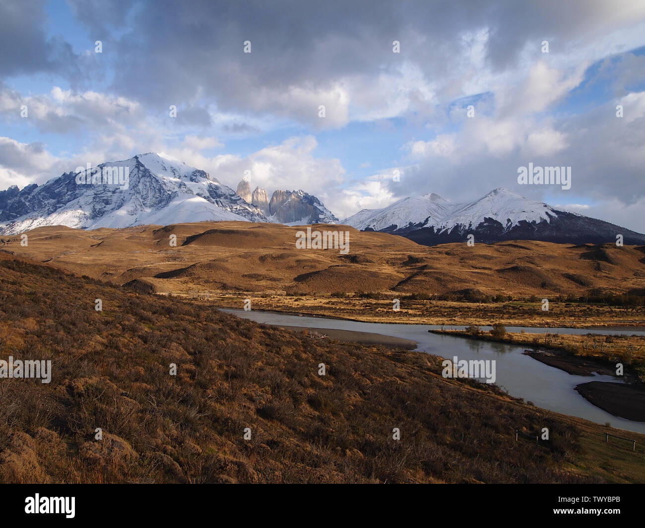 Unberührte Lebensraum im Torres del Paine Nationalpark, chilenischen Patagonien Stockfoto