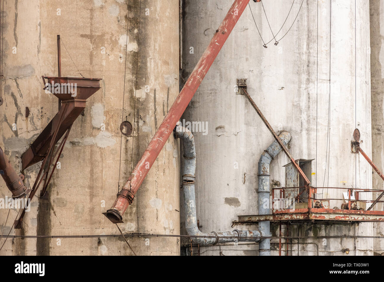 Material Speicher an der Calumet Fluss Stockfoto