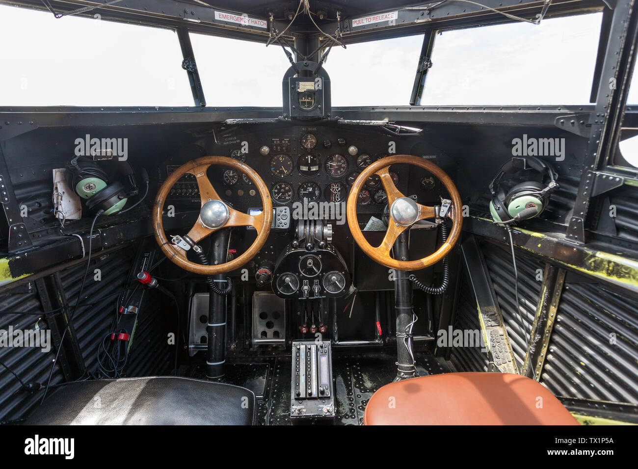 Ford Trimotor Flugzeug besuchen Südostiowa regionalen Flughafen in Burlington, Iowa, USA Stockfoto