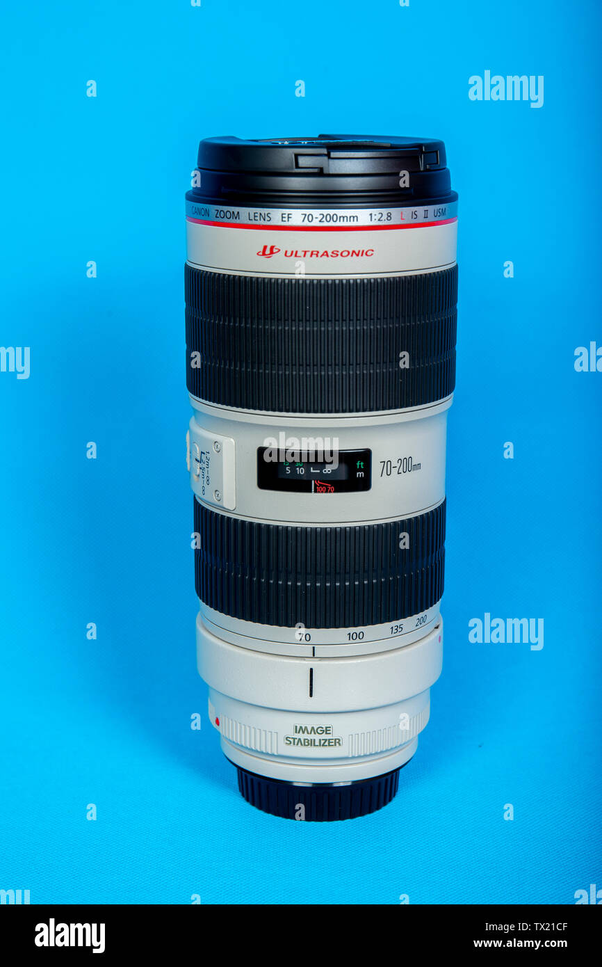 Canon EF 70-200mm f/2.8L USM Telezoomobjektiv Stockfoto