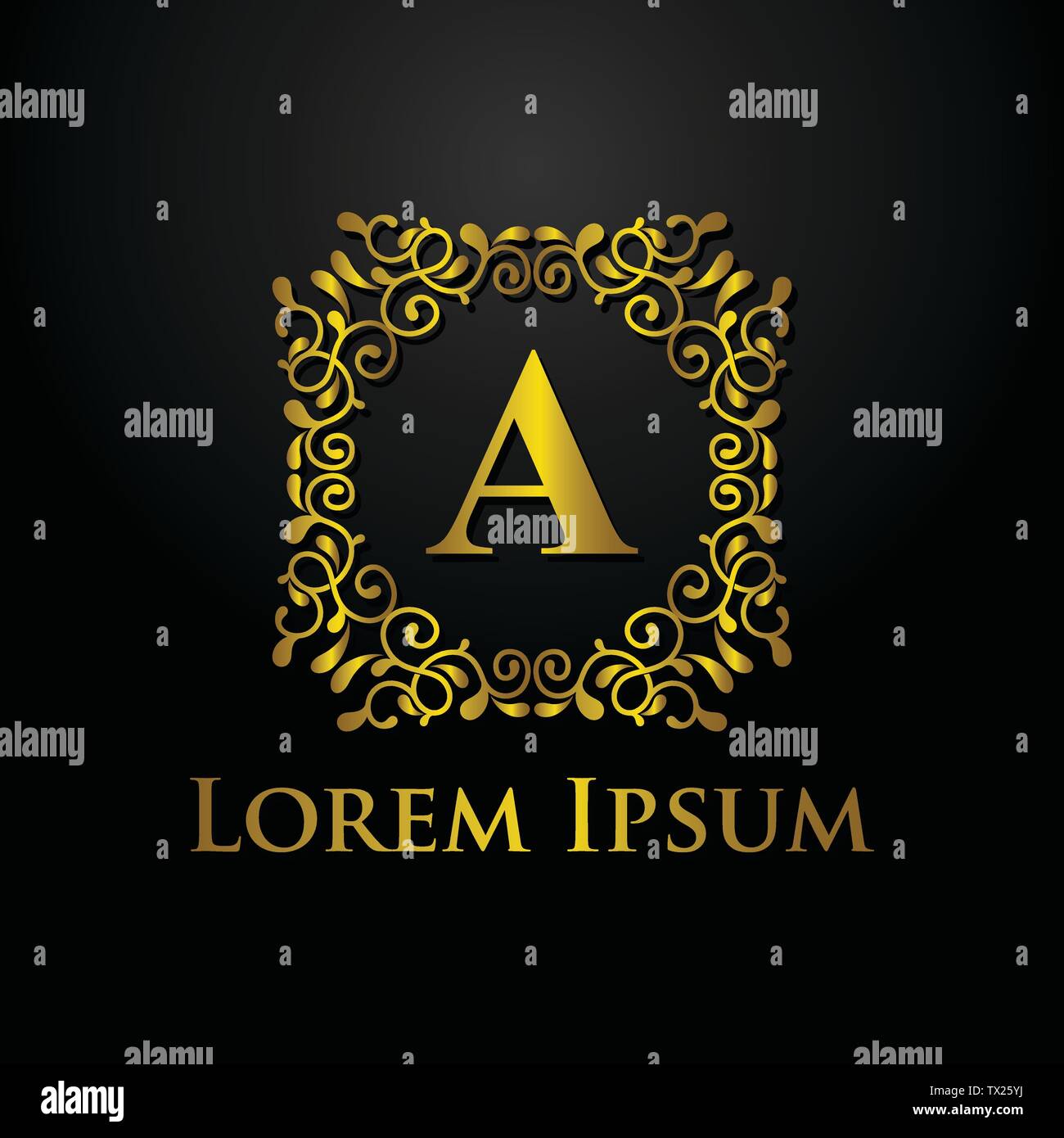 Luxus-Logo, schreiben ein Logo, eine klassische und elegante Logo Designs für Industrie und Wirtschaft, innere Logo, Crest Logo, dekorative Logo, Ornament logo, Spa eine Stock Vektor